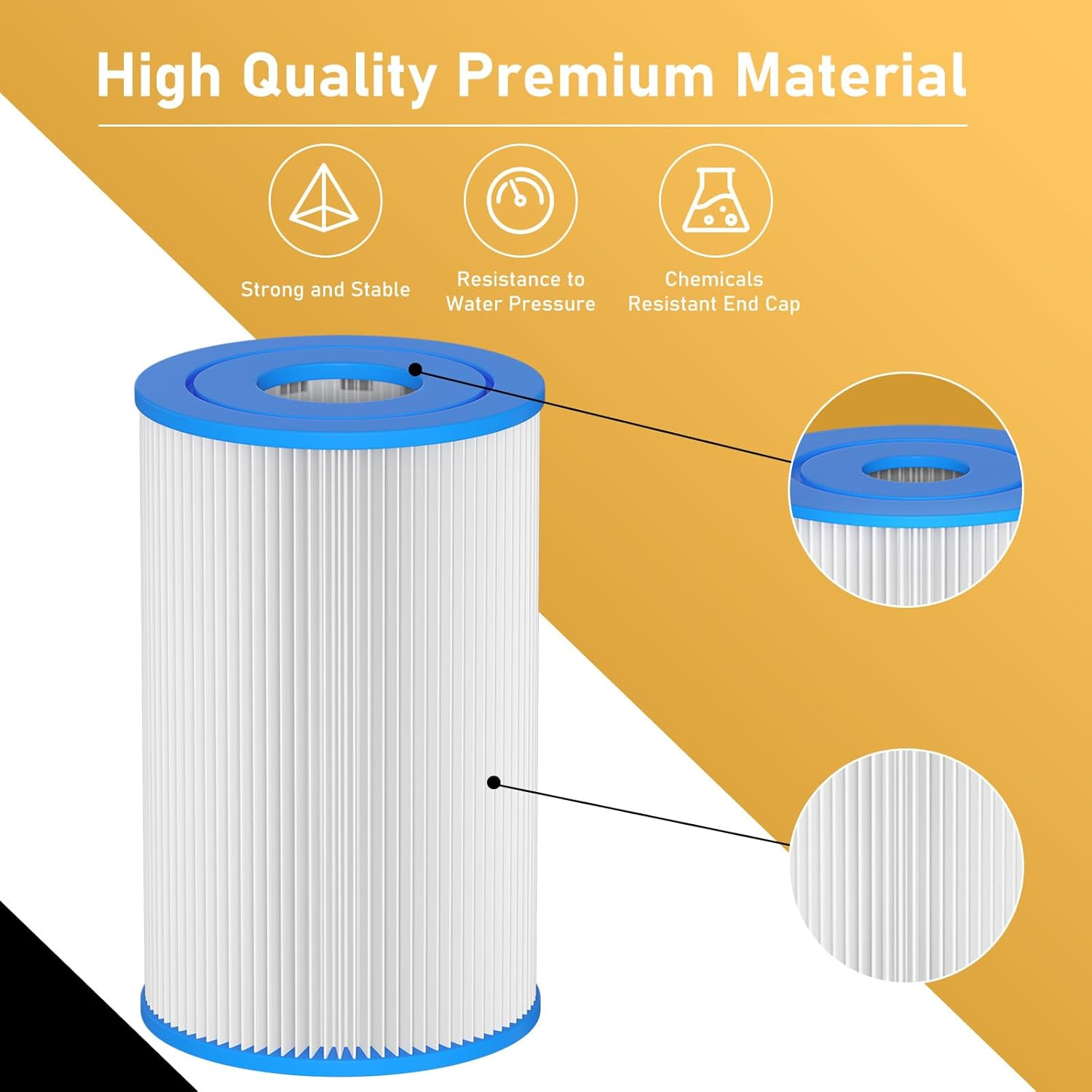 Cold Plunge Filter 20 Micron 5" X 2.5" Water Filter Replacement Cartridge Compatible with Any Cold Plunge System Ice Pod Ice Bath Filter (12-Pack)