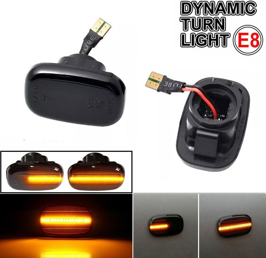 2X Smoked Dynamic LED Side Indicators Turn Signal Lights Lights for Hilux N70 05-15 Turn Linght Easy to Install image number 4