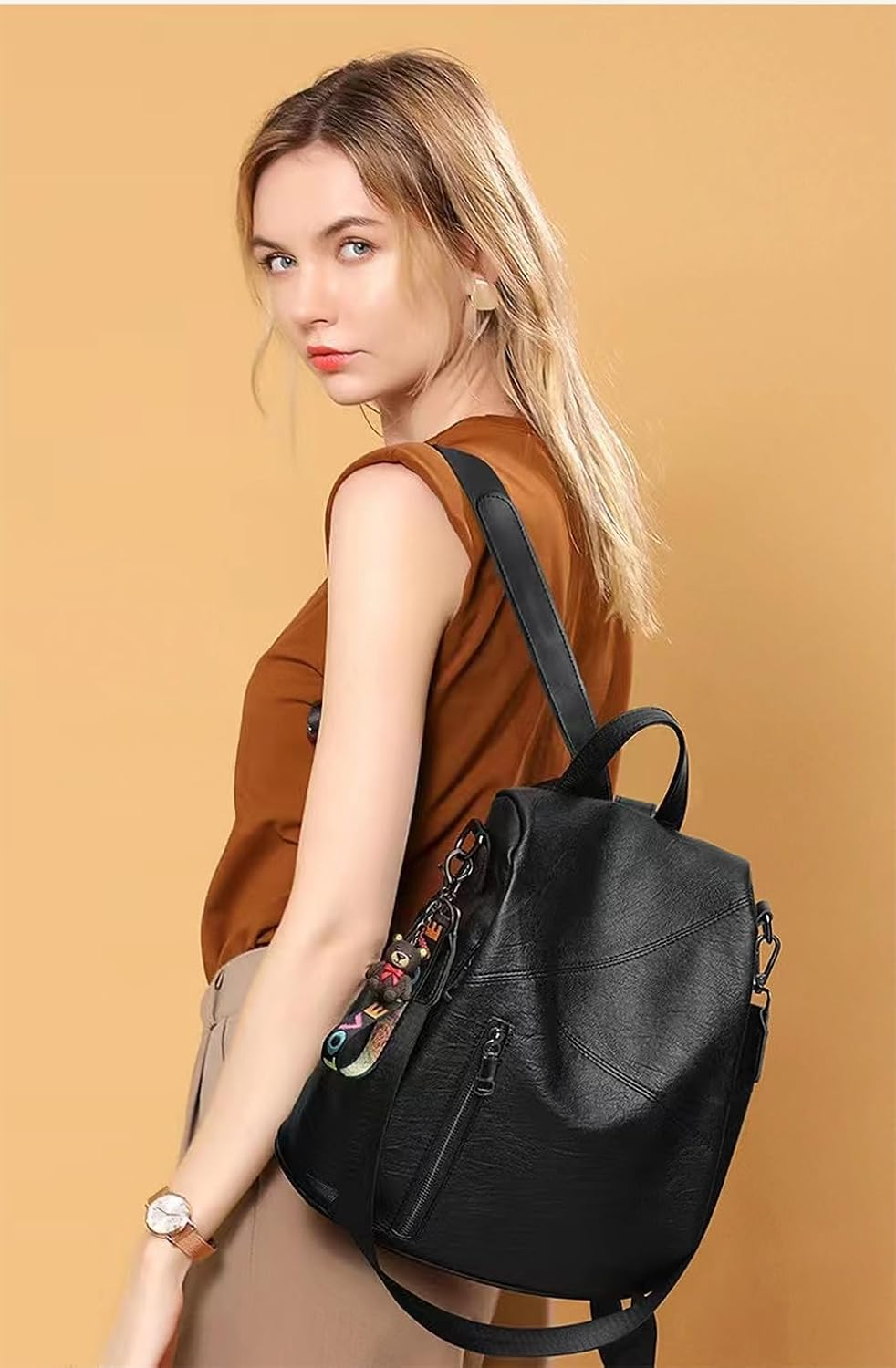 Go-Done Small Women Backpack Purse Nylon Fashion Travel School Shoulder Bag,Girl Single Shoulder Bag image number 6