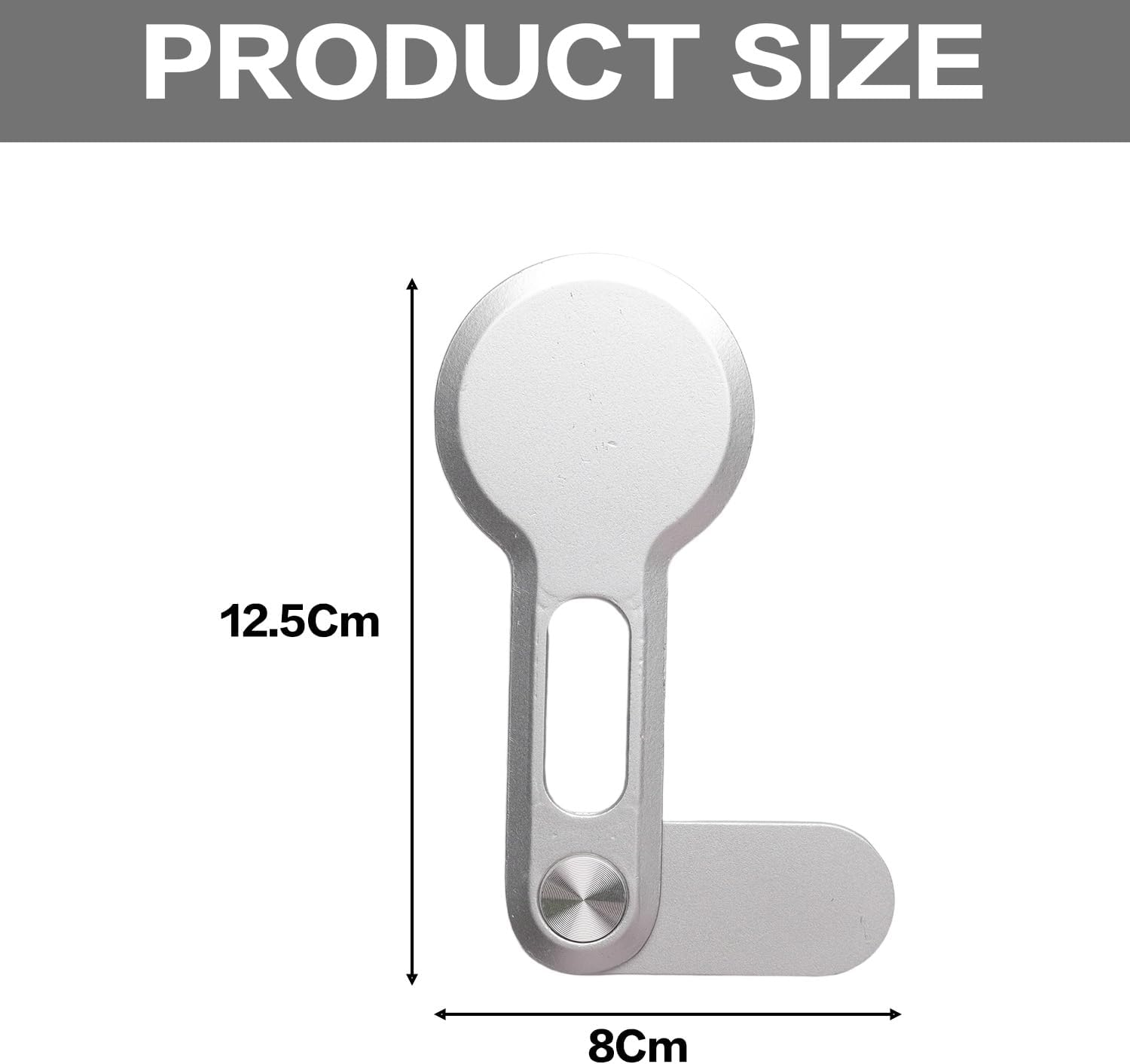 Magnetic Phone Holder for Laptop &ndash; Adjustable Side Mount Compatible with Iphone 16/14/13/12 Magsafe Series, Slim Foldable Monitor Expansion Bracket, Silver image number 3