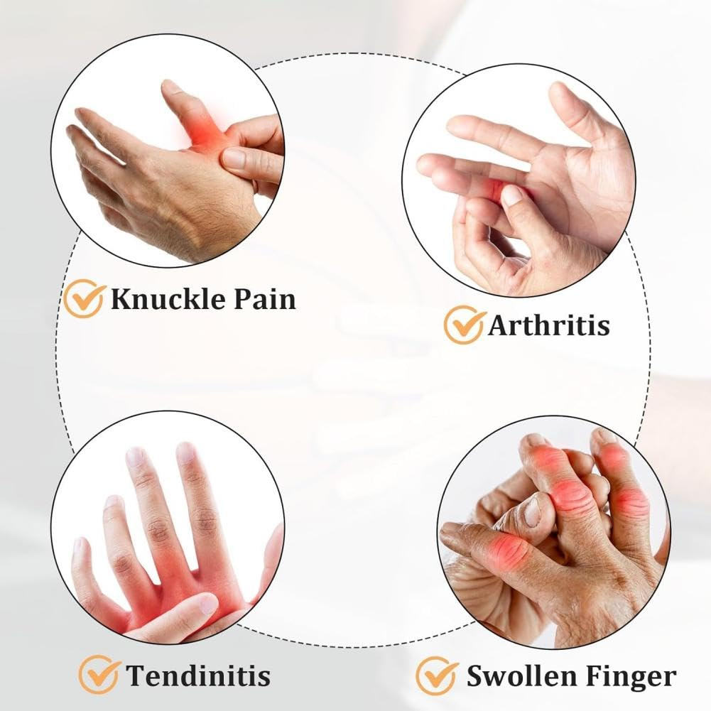 10 Pcs Breathable Finger Sleeves, Thumb Splint Brace Support Protector Breathable Elastic Finger Tape for Sports Basketball Baseball Joint Protection image number 3