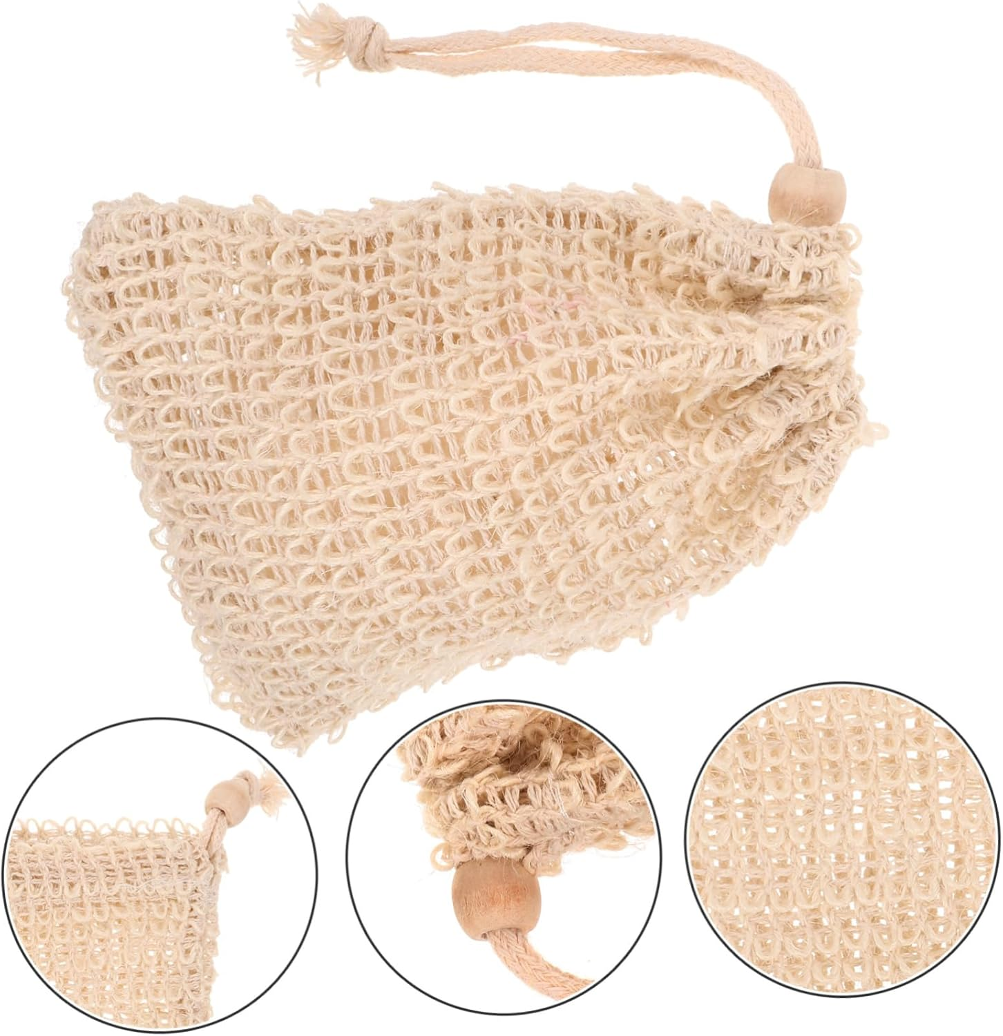 Parliky 10Pcs Cotton Linen Soap Pouches 9X14Cm Mesh Exfoliating Bags for Handmade Soap Bathing Accessories image number 4