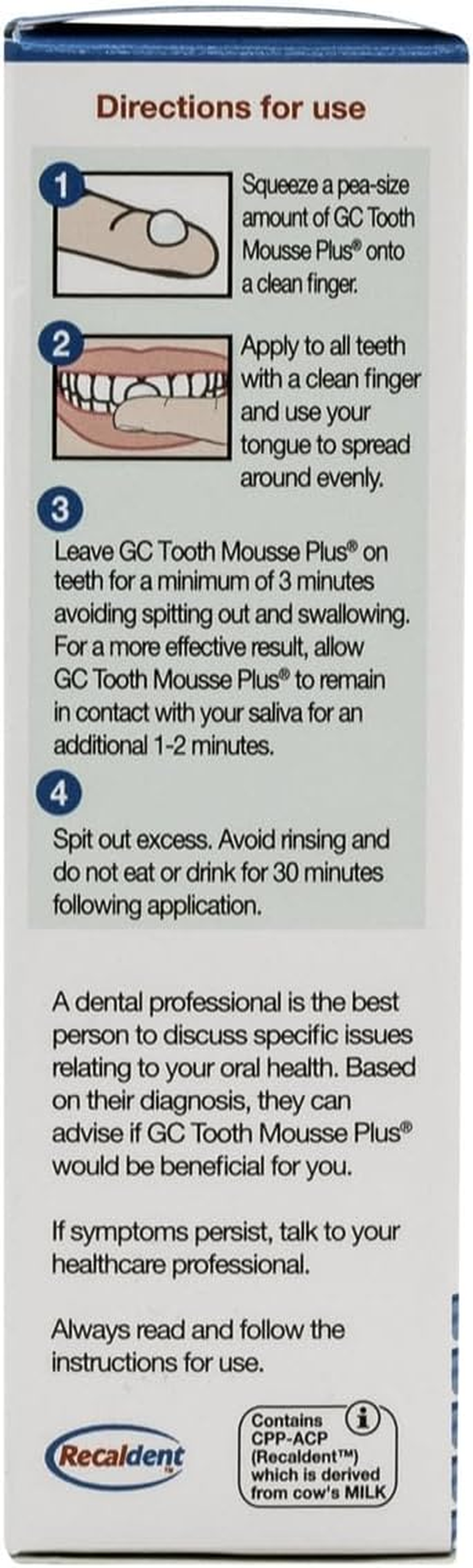 GC Dental Tooth Mousse plus 40 G, Mint Flavor image number 1