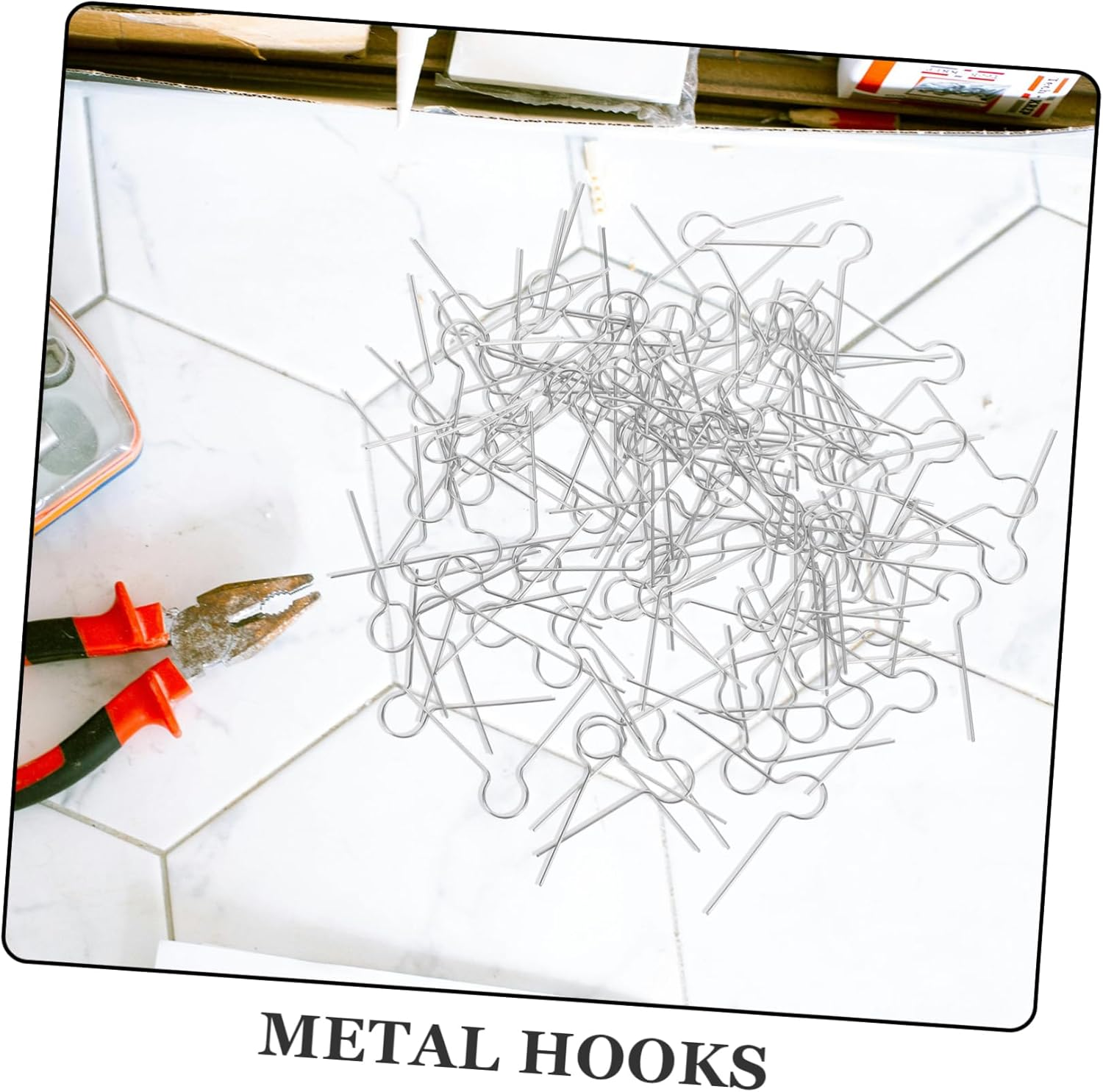 100Pcs Shaped Metal Hangers for Christmas Tree Ornaments Hooks for Easy Hanging of Wreaths and Decorations for Holiday Decorating image number 2