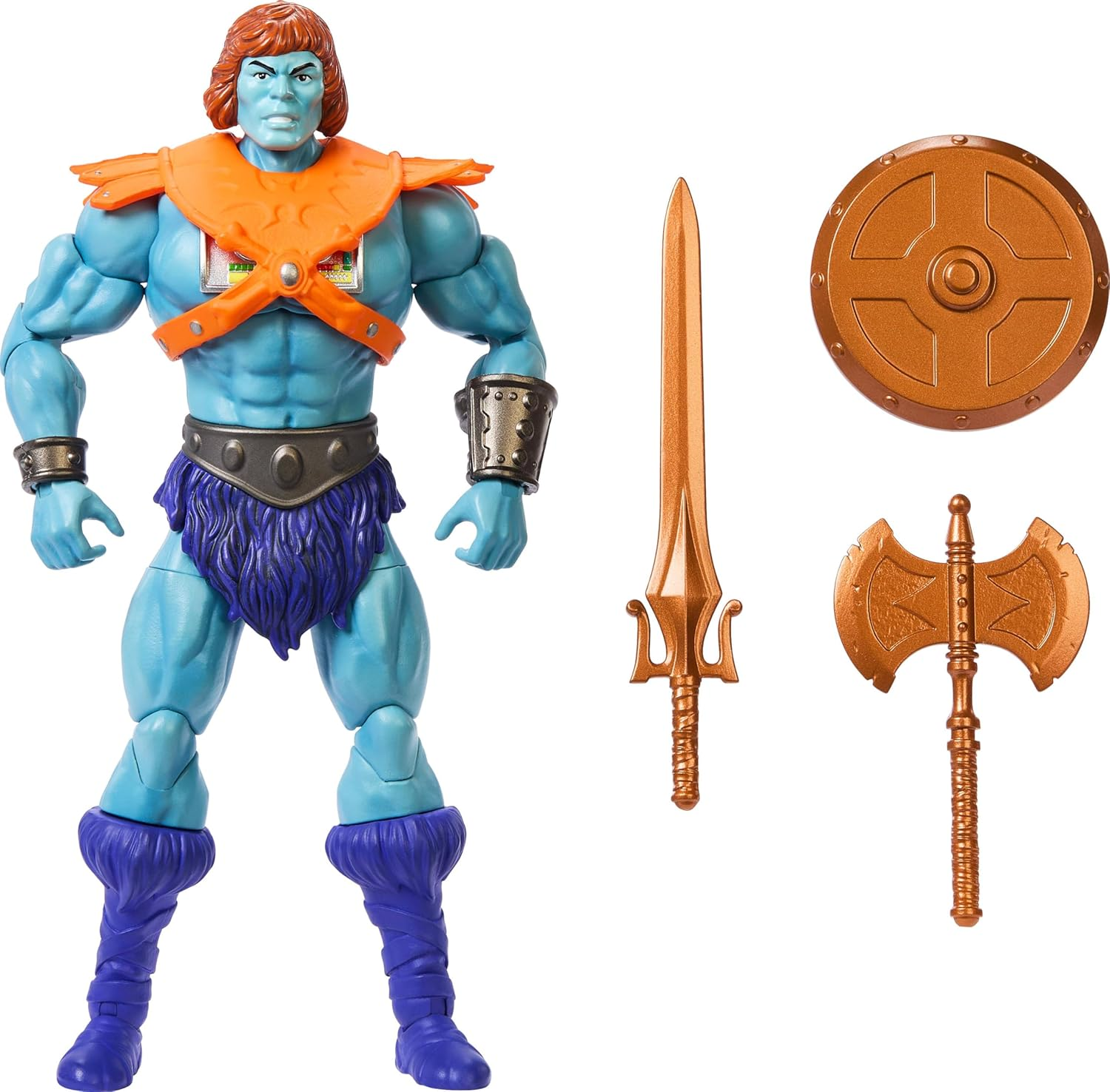 Masters of the Universe Masterverse Action Figure, Vintage Collection Faker, 7 Inch Motu Blue-Skinned Robotic He-Man Villain with Accessories image number 4