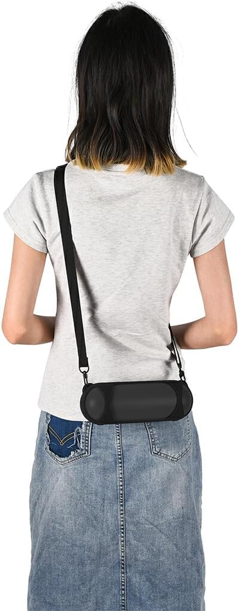 SUIOPPYUW Portable Case B Pill 2024 Speaker Case Soft with EATS Scratch-Proof Silicone Case B 2024 Shock-Proof Speaker Case, Black