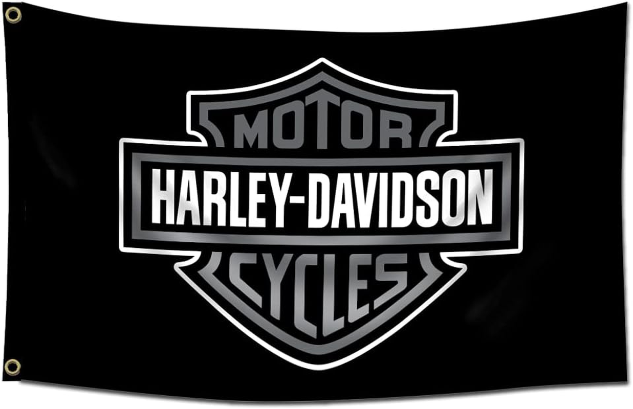 HOKIDO Harley Banner Davidson Flag (3X5 Feet,Vivid Color, Durable 150D Polyester) for College Dorm Man Cave image number 3