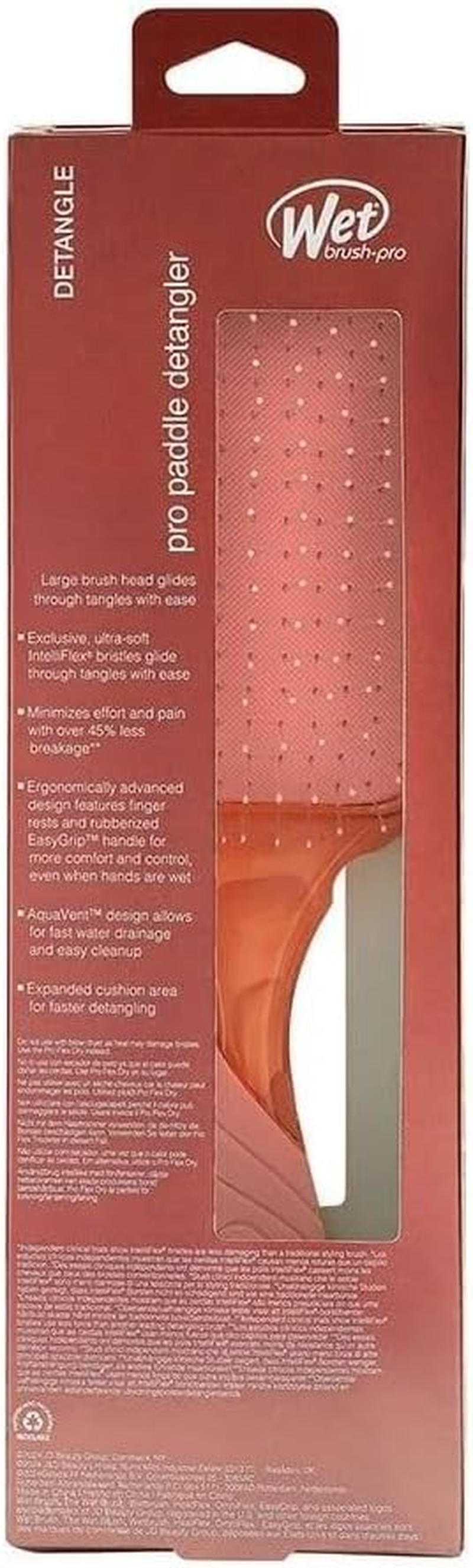 Wetbrush Pro Paddle Detangler, Limited Edition Hydro Tie Dye - Peach, Large Surface Area with Intelliflex Bristles image number 2