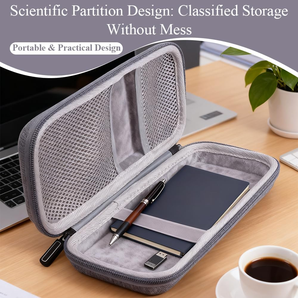 Cable Organizer Bag,Portable Charger Case,Travel Cord Organizer,Battery Pack Storage Holder,For Fast Charging Battery(Grey)