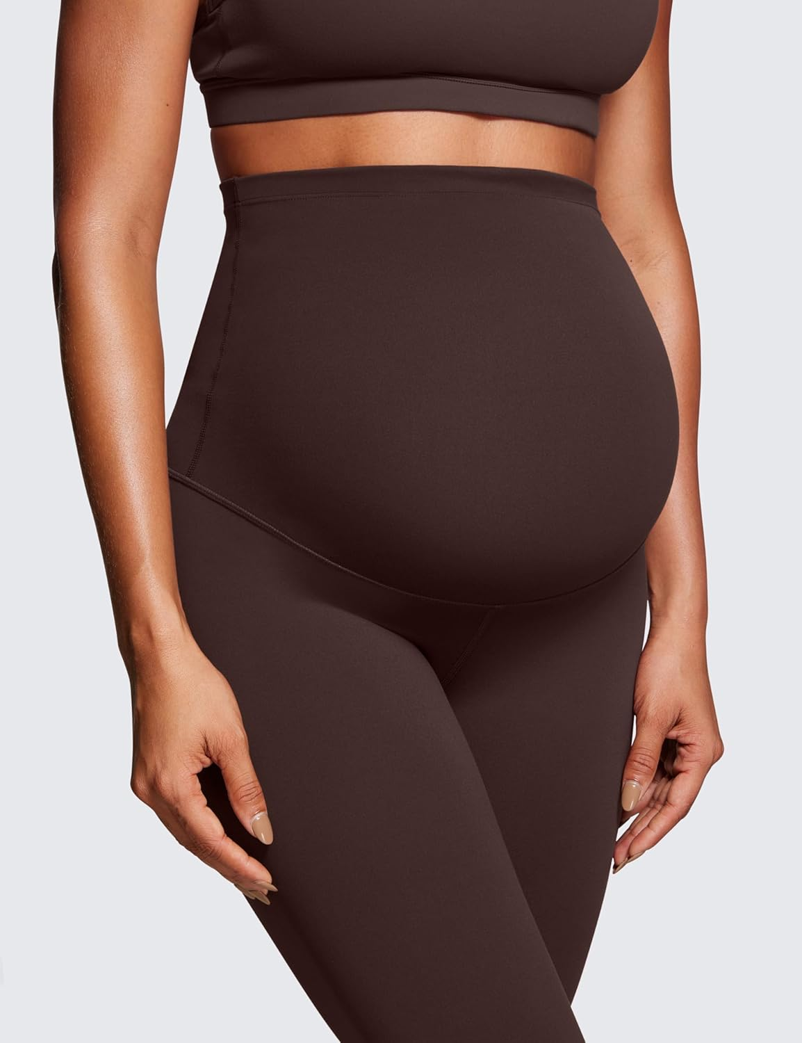 CRZ YOGA Womens Butterluxe Maternity Leggings over the Belly 28" - Workout Activewear Yoga Pregnancy Pants Buttery Soft image number 5