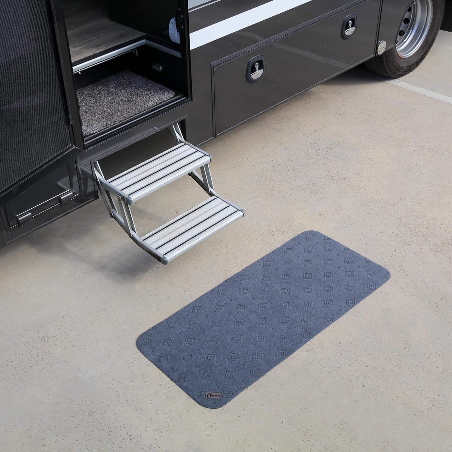 Conni Anti-Slip Floor Mat - Mid Runner, Waterproof and Absorbent, Low Profile, Contains Spill and Leaks, Grey, 50 X 115 Cm image number 3