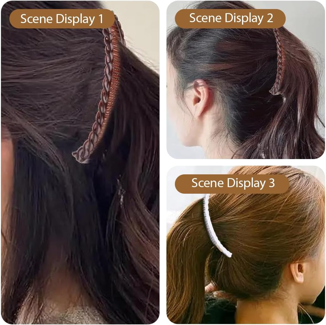 ARHZ Pack of 6 Twisted Comb, Wave Comb, Additional Shaping Function, Wave Pair Comb, Hair Comb Hair Plate, Hair Fork, Hair Accessories (Black + White + Cury) image number 5