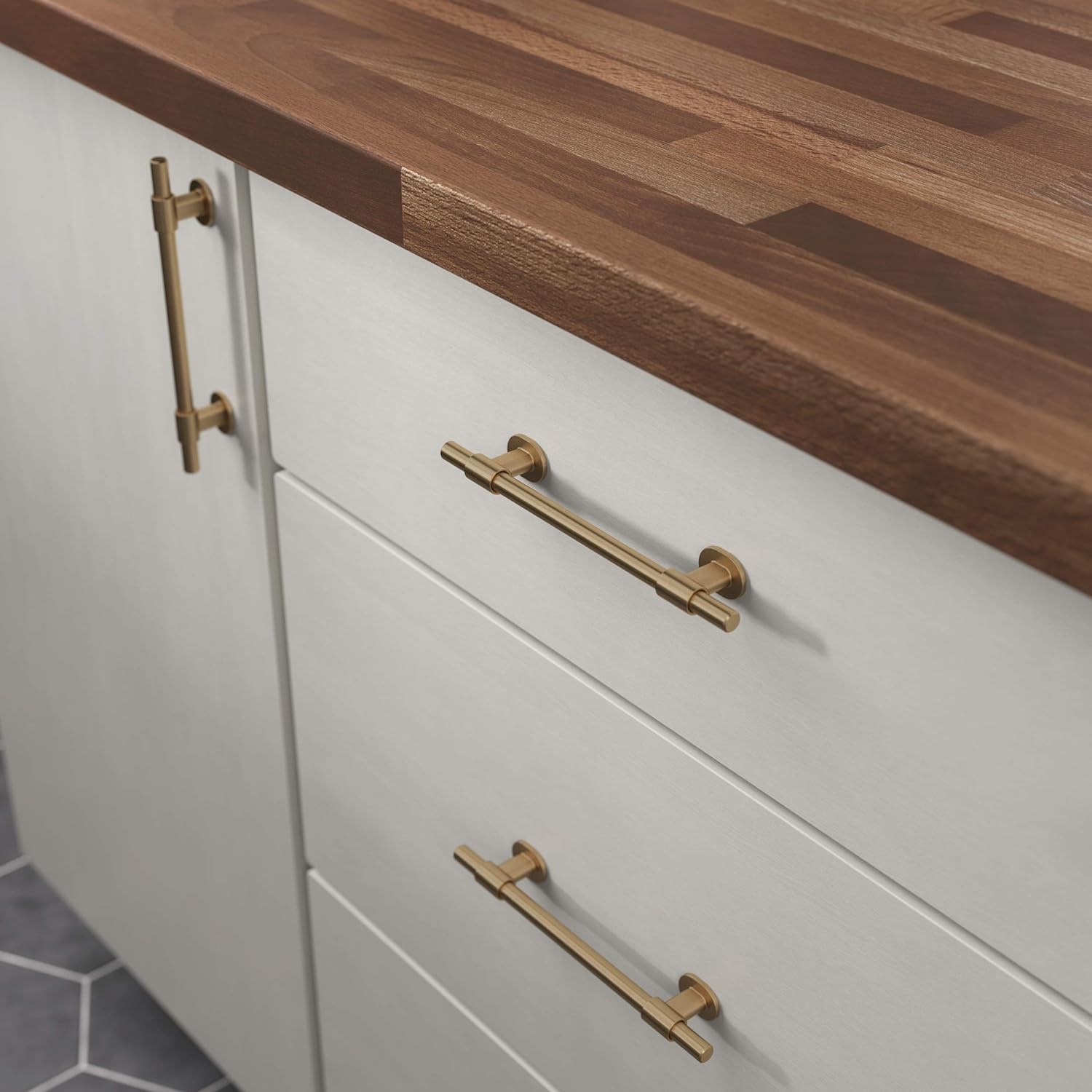 Franklin Brass Adjusta-Pull Bar (5-Pack) Adjustable Cabinet Handles 1-3/8" to 6-5/16" Hole to Hole Champagne Bronze Kitchen Cabinet Pulls Hardware Dresser Gold Drawer Pulls P44365-CZ-B image number 6