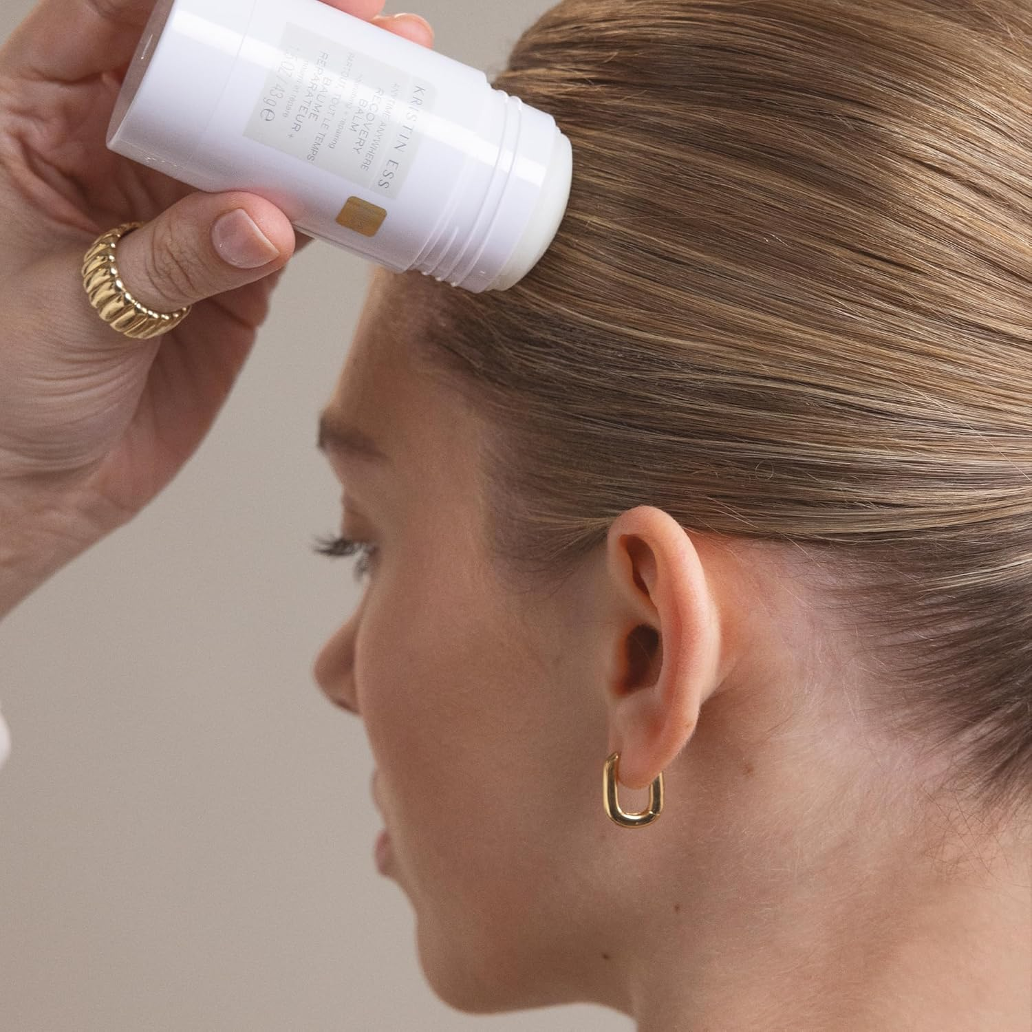 Kristin Ess Hair Wax Stick for Slick Back Ponytails + Slick Back Buns with Coconut Oil + Castor Oil for Flyaways + Dry Damaged Hair + Edge Control Restore Shine, Soften Hair, Clean Girl Essentials 2Oz