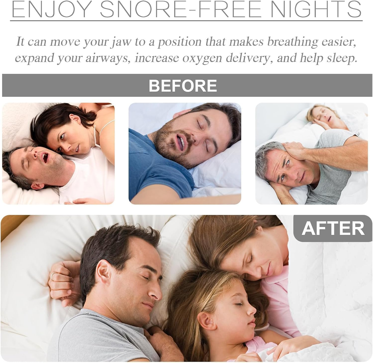 Adjustable anti - Snoring Mouth Guard for Men Women Comfortable All Types Device Mouthpiece to Stop Prevent Oral Appliance Reduce Men&rsquo;S Women&rsquo;S Solution Product Protection against Aid image number 1