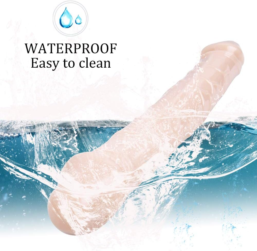 23.5CM Double Dong Dildo Head Design, Realistic Dildo Toys Sex Toys Double Layer of Silicone,Silicone Wand Flexible Versatile Personal Tool (Flesh) image number 4