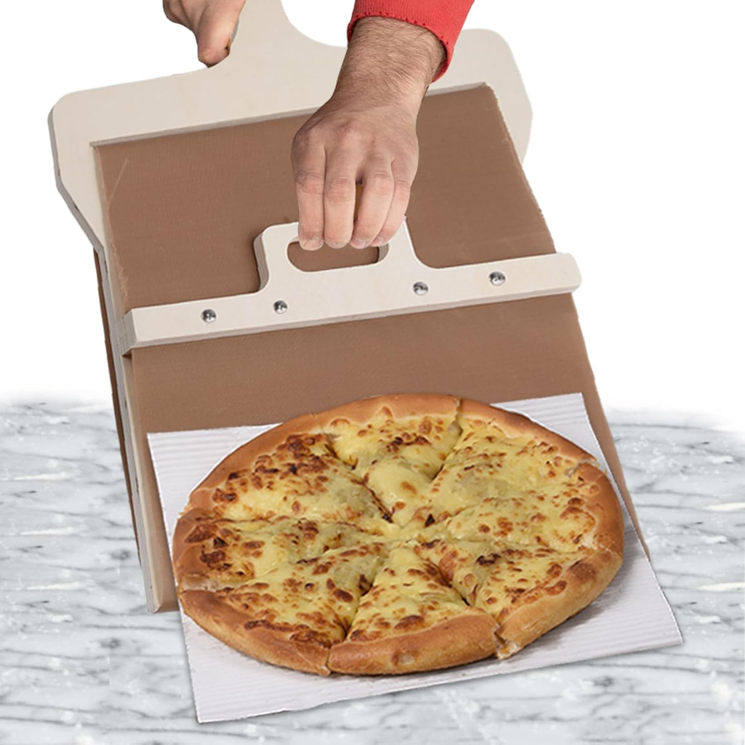 Sliding Pizza Peel - Pala Pizza Scorrevole, Sliding Pizza Oven Spatula With, Non-Stick Kitchen Accessories, Smooth Sliding Pizza Peel image number 2
