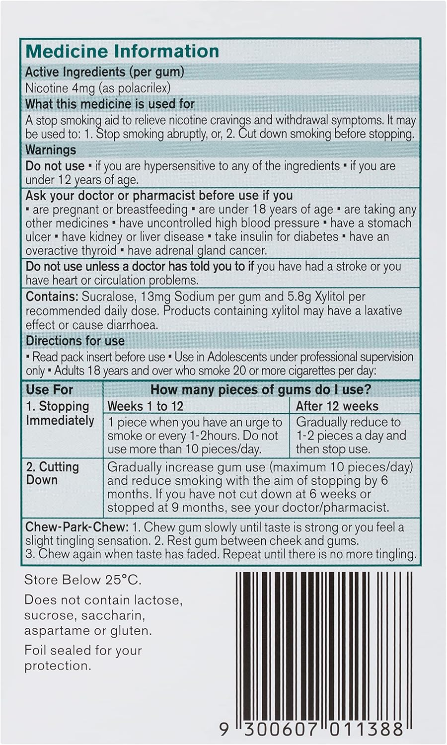 Nicorette Quit Smoking Extra Strength Nicotine Gum Freshfruit 75 Pack image number 1