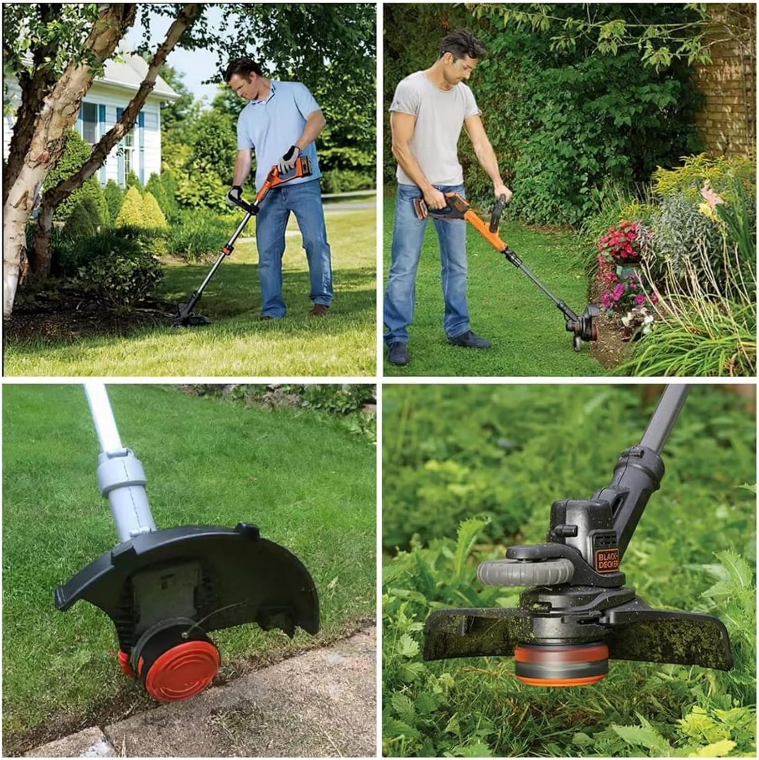 AF100 Replacement Spool for Black & Decker Trimmers, 30-Foot, 0.065-Inch, Compatible with GH900, GH600, GH610, Includes 8 Spools, 2 Caps, 2 Springs image number 1