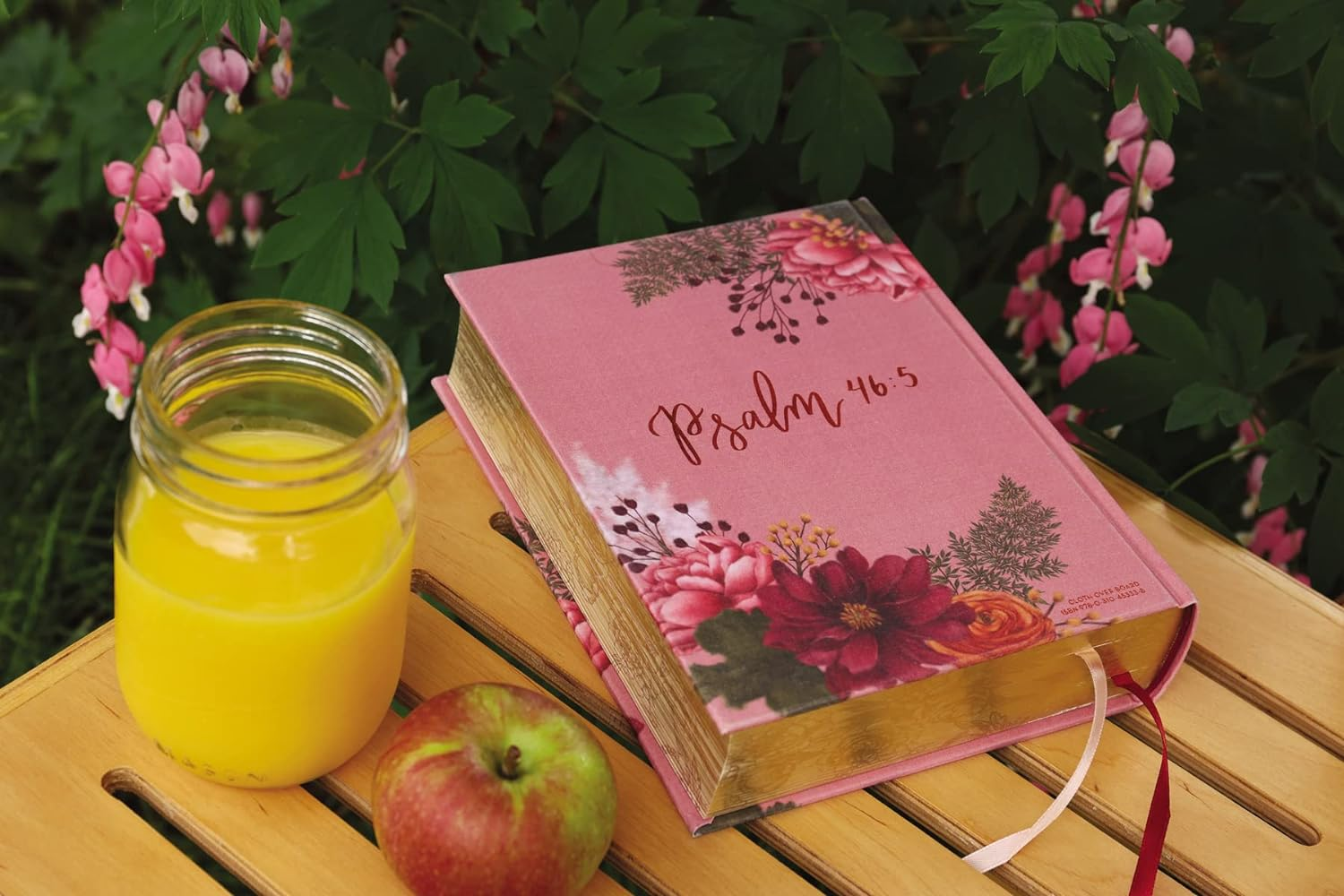 Niv, Artisan Collection Bible, Cloth over Board, Pink Floral, Designed Edges under Gilding, Red Letter Edition, Comfort Print image number 4