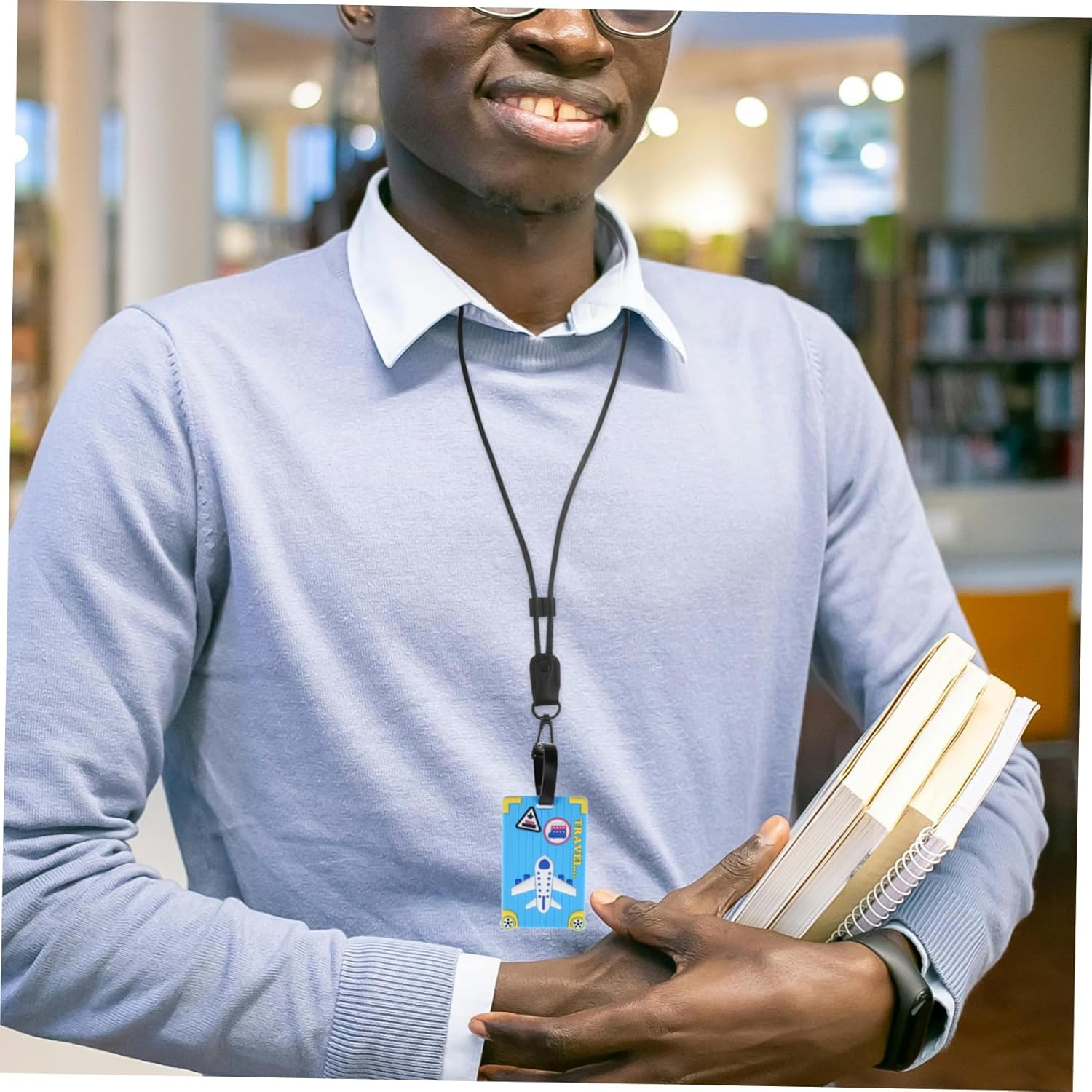 COSMEVIVI Luggage Tags Fun Airplane Design Travel Name Tags Lightweight Versatile Card Holder