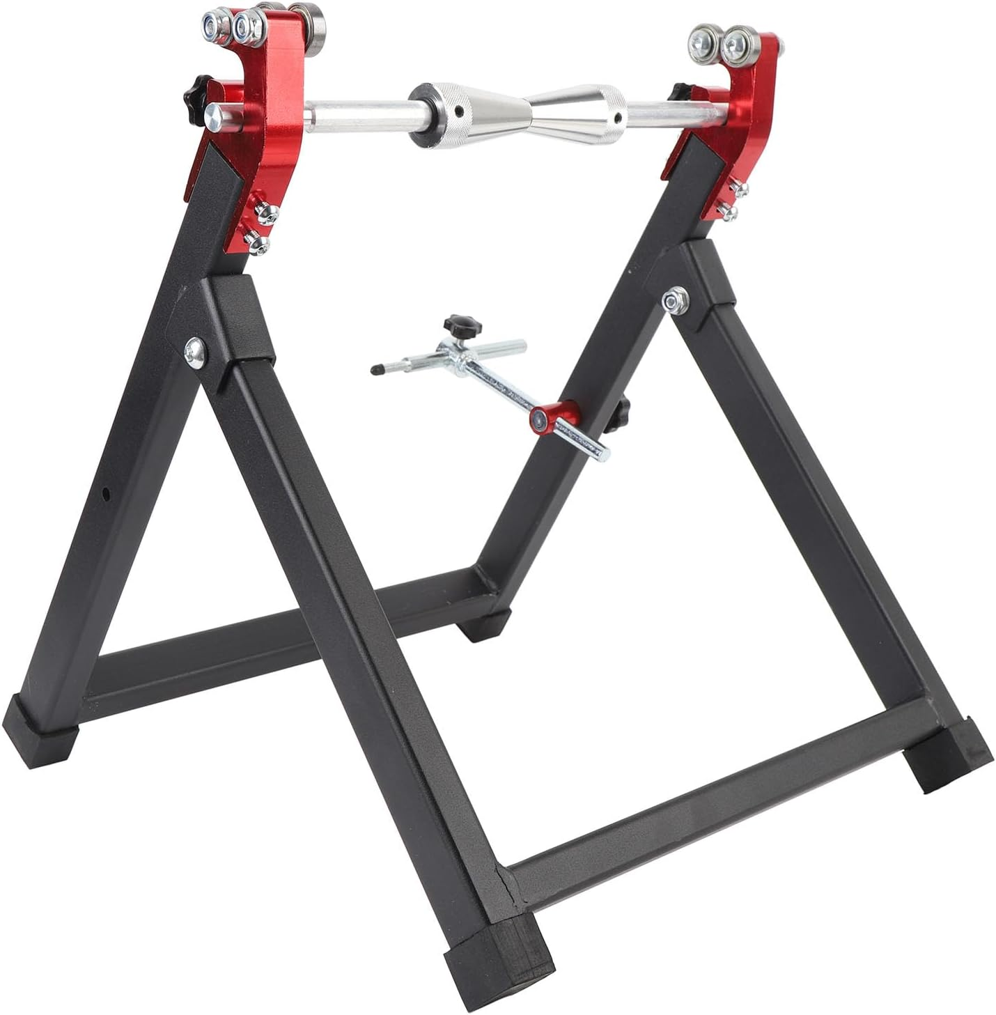 Sorandy Motorcycle Rim Tire Wheel Balancer, Balancing Spin Static Truing Stand, Foldable Portable Adjustable Centering Cones Rim Tire Balancer for Sport Dirt Bike,Motorcycle Maintenance image number 6