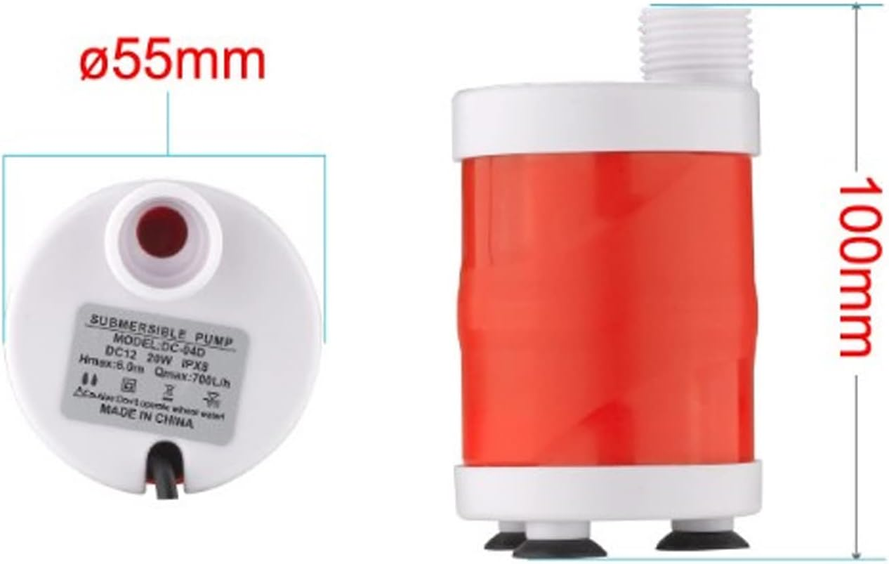 Submersible Pump DC 12V 20W 700L H Low Noise Wide Application for Fish Tank, Water Supply, Outdoor Camping image number 6