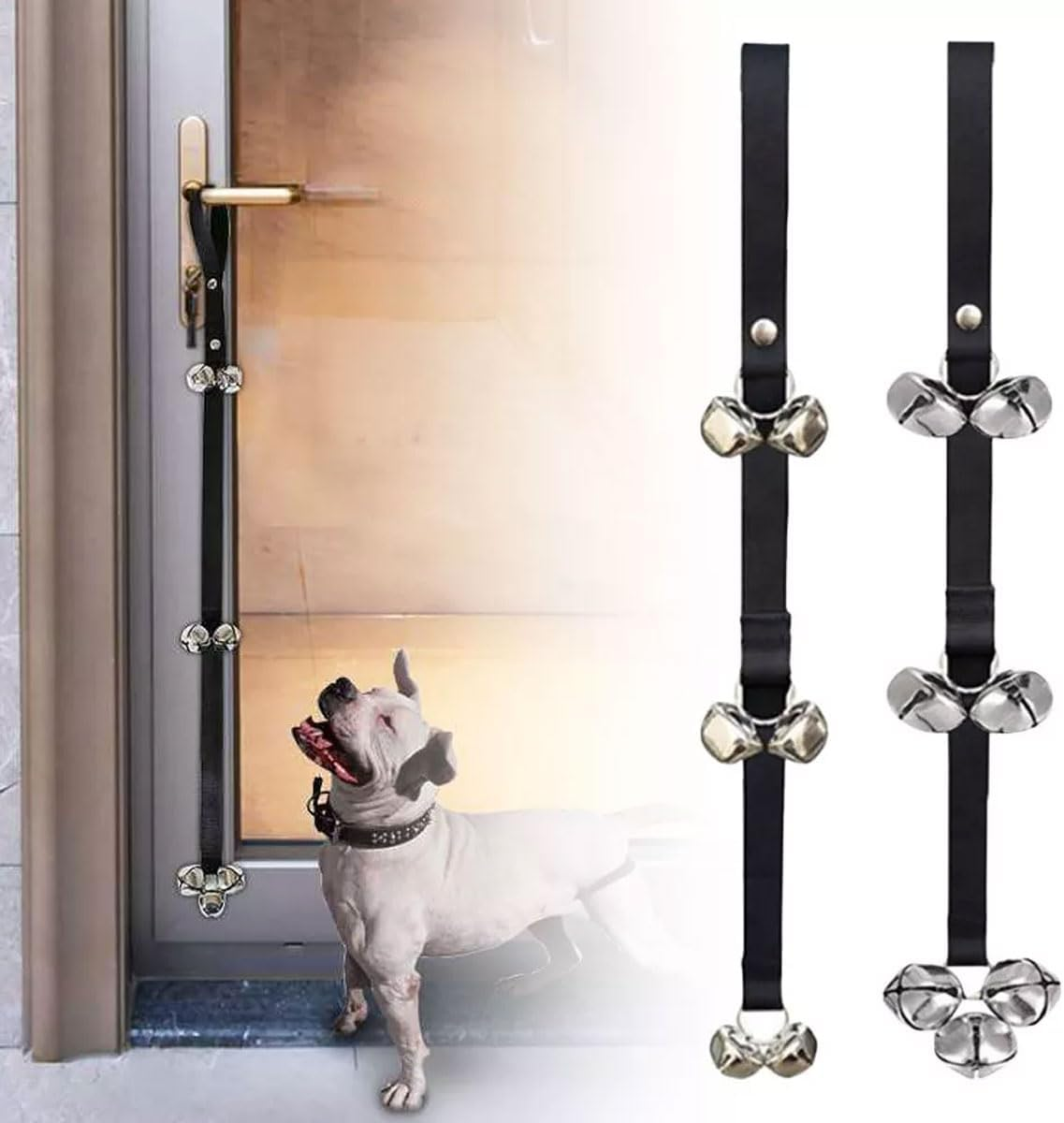 AIMALL Pet Doorbell Rope, Adjustable Training Bell Rope for Dogs and Cats, Easy Installation, Fits Various Doors, 38.97 Inches