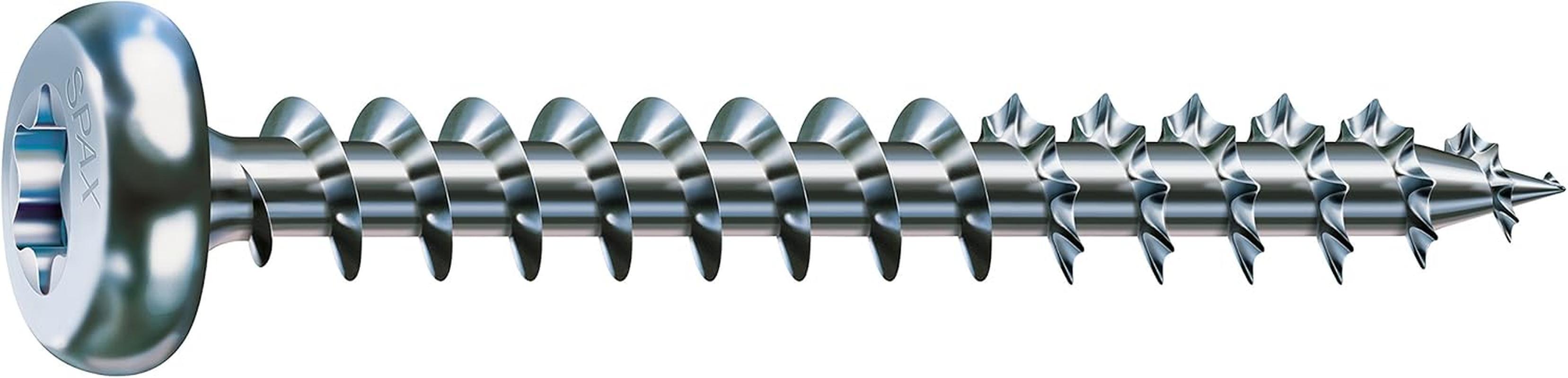 SPAX Universal Screw, 4.0 X 16 Mm, Pack of 200, T-Star Plus, Half round Head, Fully Threaded, 4CUT, Wirox A9J, 0201010400163 image number 5