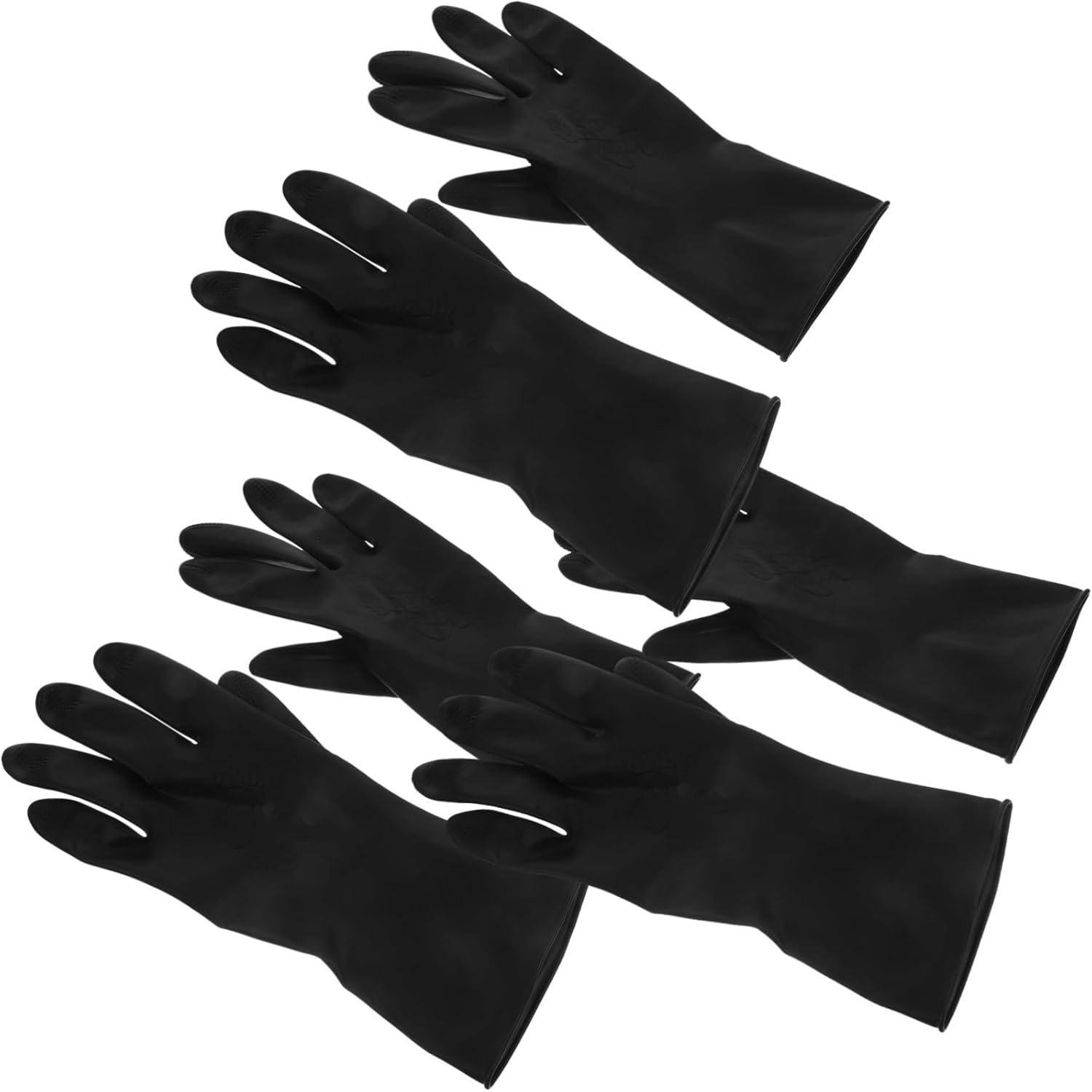 Healeved Hair Shampoo Gloves Hair Dye Glove 3 Pairs Size L Waterproof Washable Anti-Slip Premium Rubber Hairdressing Supplies for Salon and Home Use image number 5