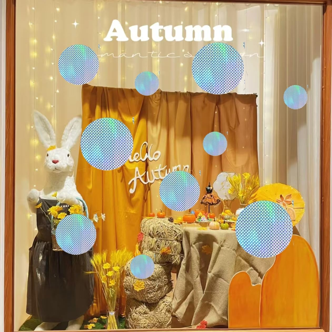 39 Pack Bird Scare Self-Adhesive Deterren Reflective Devices,T for Windows, Balcony, Roof & Garden &ndash; Keep Birds Away with Reflective Strips (Silver) image number 4