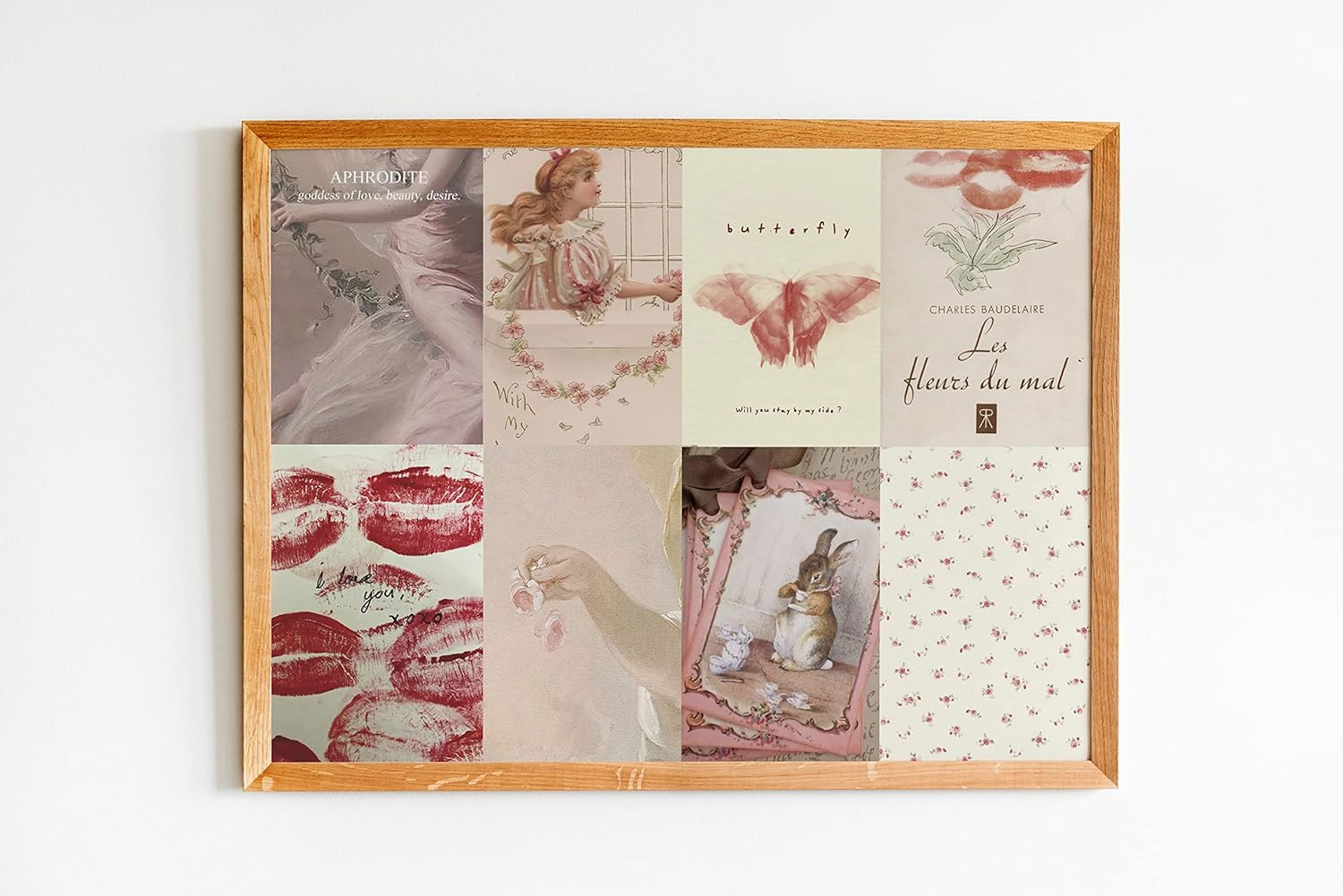 Twodays Coquette Wall Collage Kit, 50Pcs Pink Aesthetic Room Decor Posters (4" &times; 6"), Vintage Posters image number 6