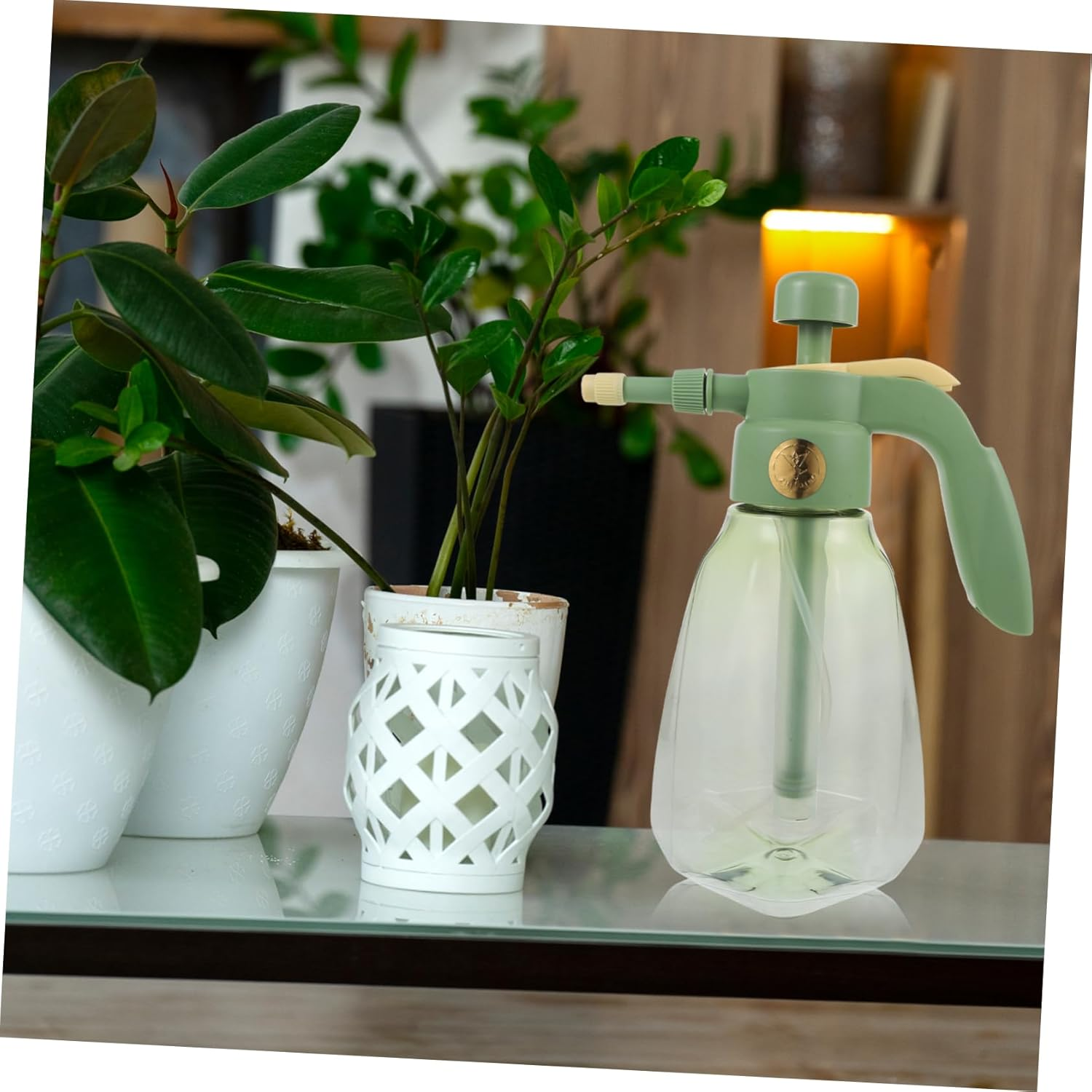 TOYZFRIENDY Small Watering Can for Plant Spraying Plastic Mister Pressure Spray Function for Indoor Gardening and Flower Pots image number 1