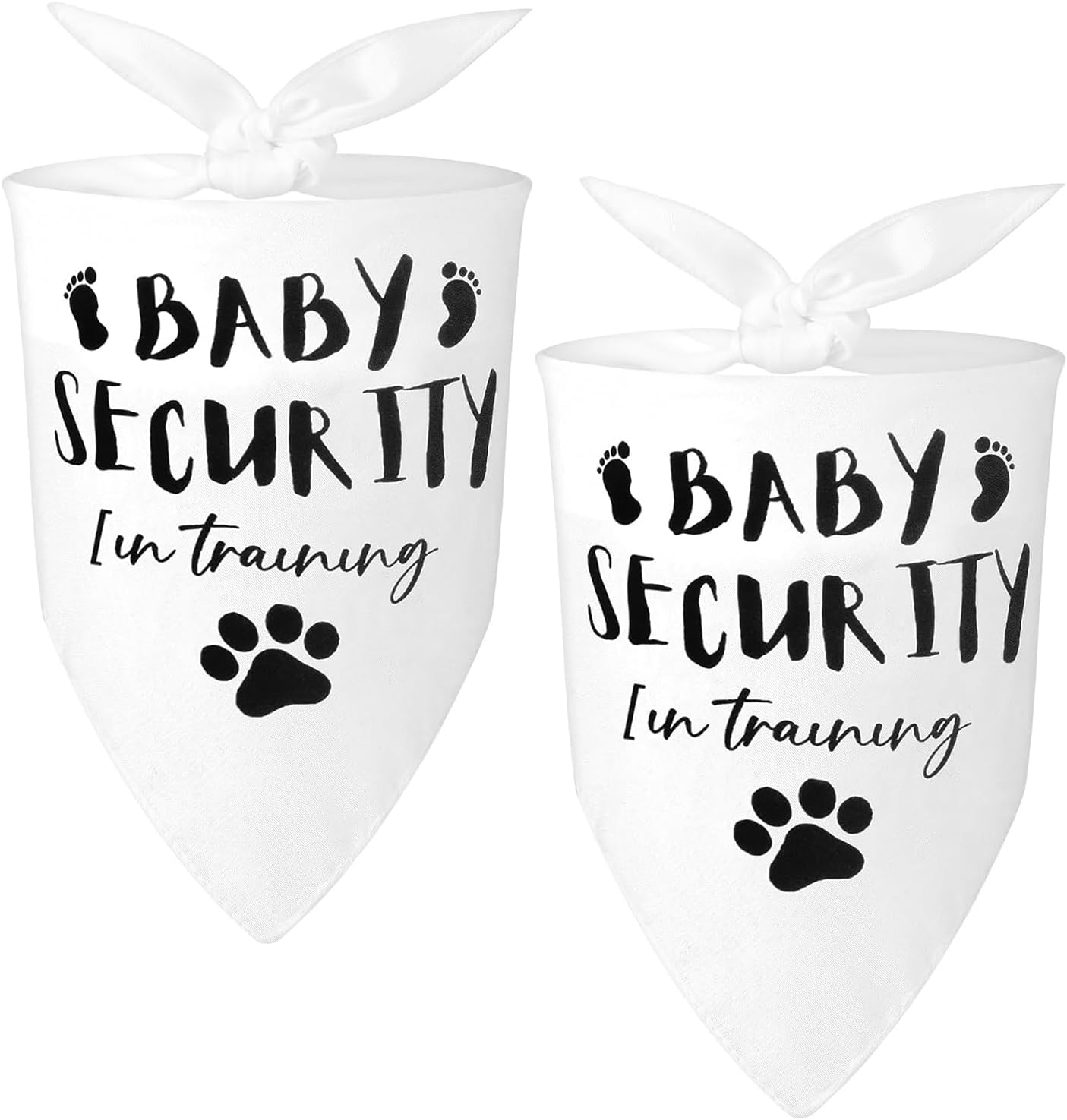2Pcs Dog Bandana，Pregnancy Announcement Bandana for Dogs，Baby Security Printed Dog Scarf Pet Accessories，Comfortable Monogram Triangle Washable Pet Scarf for Large Dogs