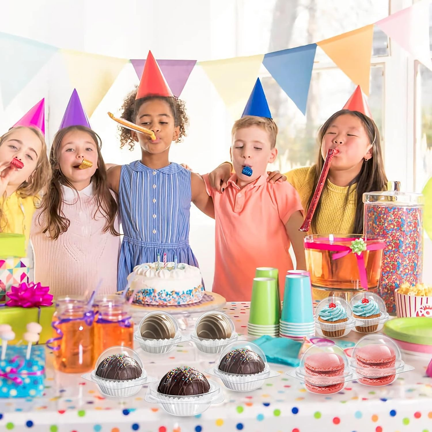 Cocoa Bomb Boxes Spherical Chocolate Bomb Package Box Small Cupcake Box 50 Pack image number 2