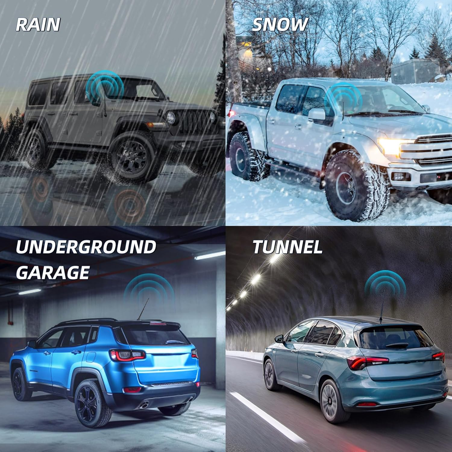 Bingfu Car Roof Mount Antenna 31.5Cm Car Radio FM AM Antenna Replacement for Vehicle SUV Car Audio HD Radio Stereo Tuner Head Unit CD Media Receiver with Strong Radio Signal Reception