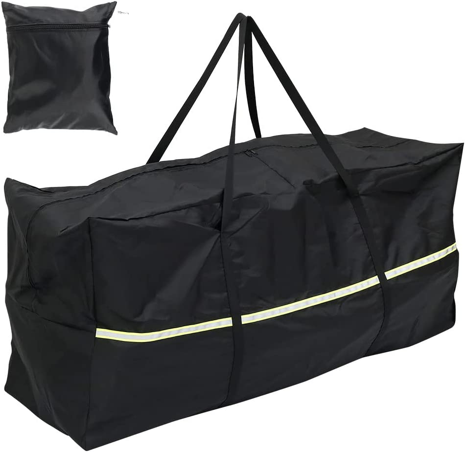 Garden Furniture Cushion Storage Bag,210D Oxford Fabric Christmas Tree Storage Bag,Outdoor Waterproof Anti-Uv Heavy Duty Rip Proof Carry Case Organiser with Handle & Zipper (173 * 76 * 51)