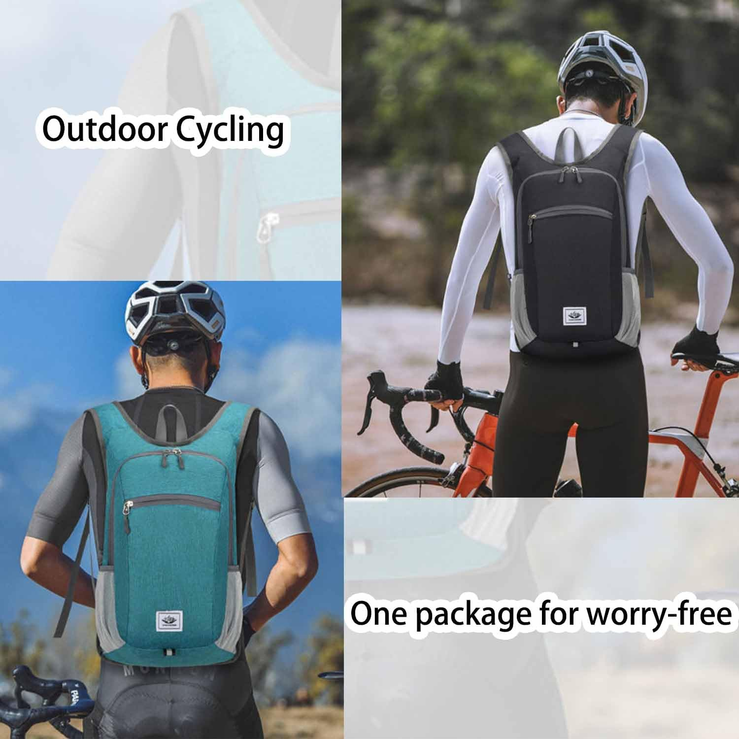 Mountaineering Folding Backpack, 12L Small Travel Backpack, Lightweight Foldable, Daypack Packable Camping Backpack, for Women Men image number 1