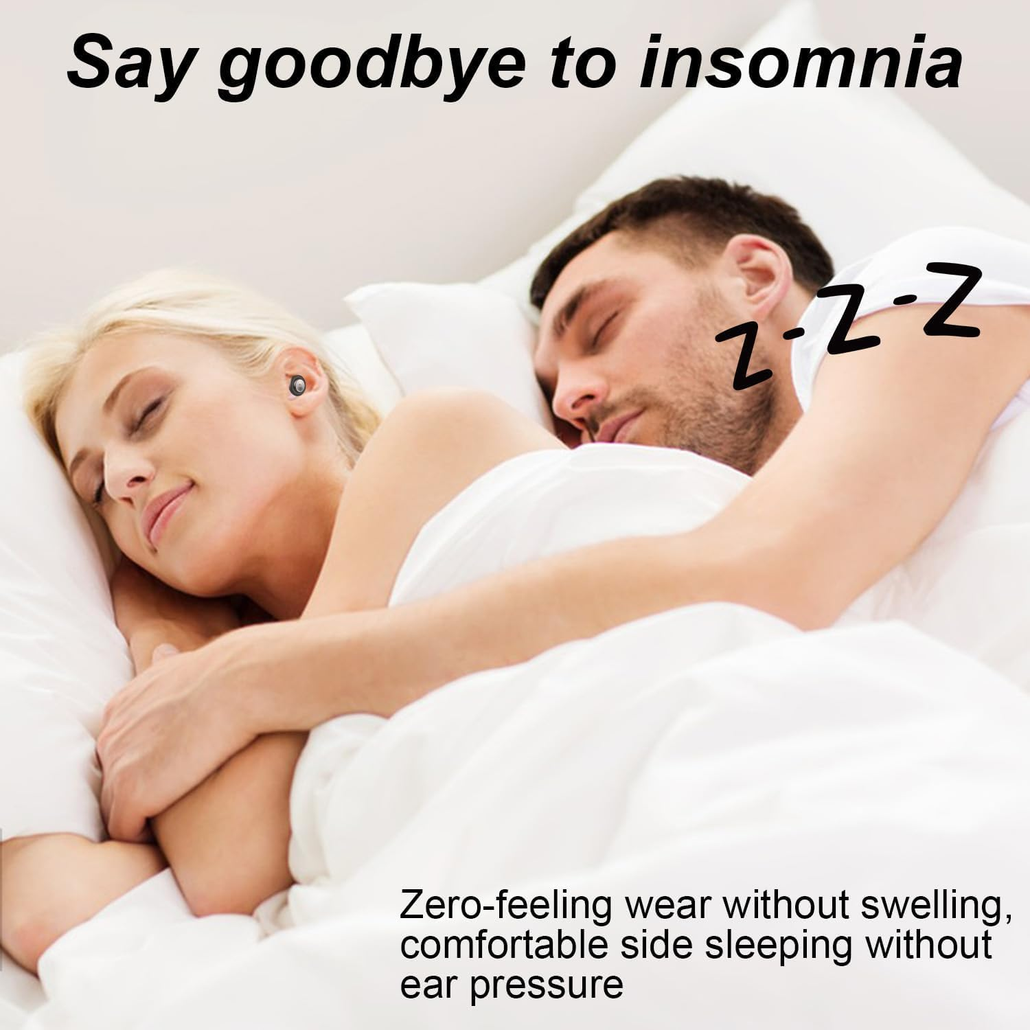 Flexible Silicone Sleep Ear Plugs, 45Db Noise Reduction - Reusable Hearing Protection for Sleep, Custom Fit with 8 Tips (XS/S/M/L) & Case, Soft Comfort for Concerts, Snoring, Travel, Study - Black image number 3