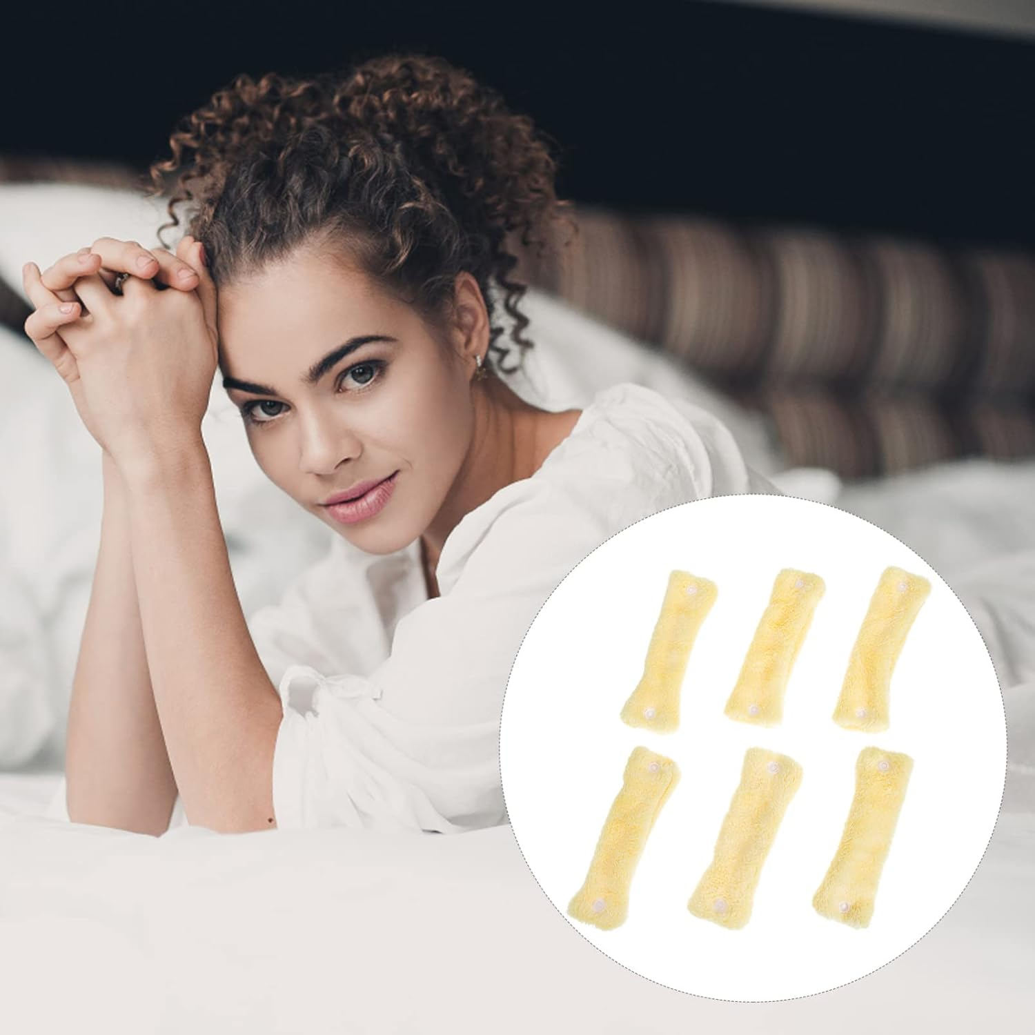 Healeved 6Pcs Sleeping Women Hair Rollers Curlers Rollers for Overnight Curls Styling Tools for Natural Curls