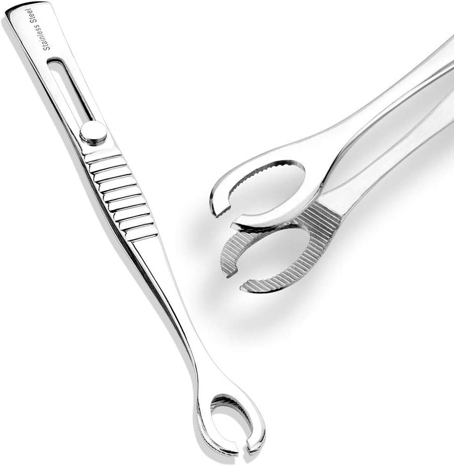 Multi Purpose Body Piercing Standard Forester Slotted Tweezer Body Piercing Tool with Sliding Easy Lock