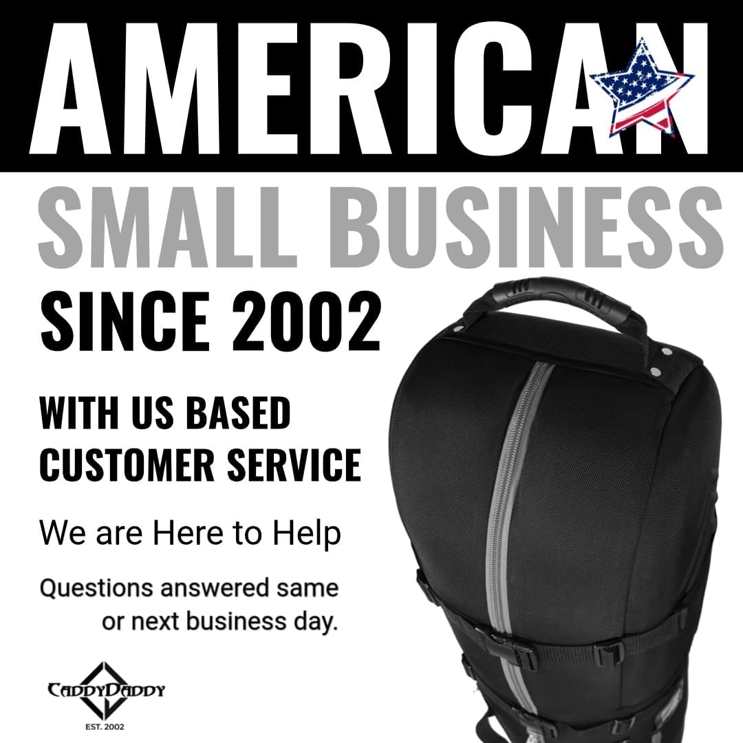 Caddydaddy New First Class Premium Padded Golf Club Travel Cover with Wheels - Heavy Duty Golf Travel Bag for Airlines image number 3
