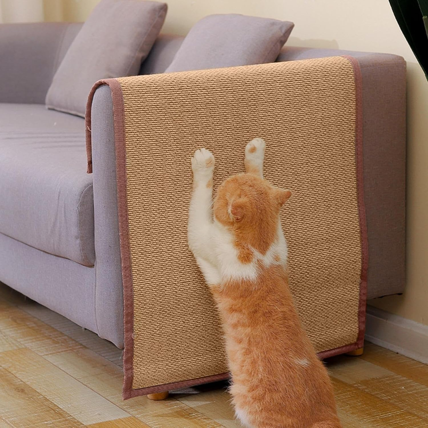 Cat Scratchers for Indoor Cats | Scratcher Mat Board Floor Scratching Pad,Thick Rug Scratch Pad, Scratch Resistant Cat Scratcher Mat for Lounge Bed Sofa Furniture Protection Borato image number 1