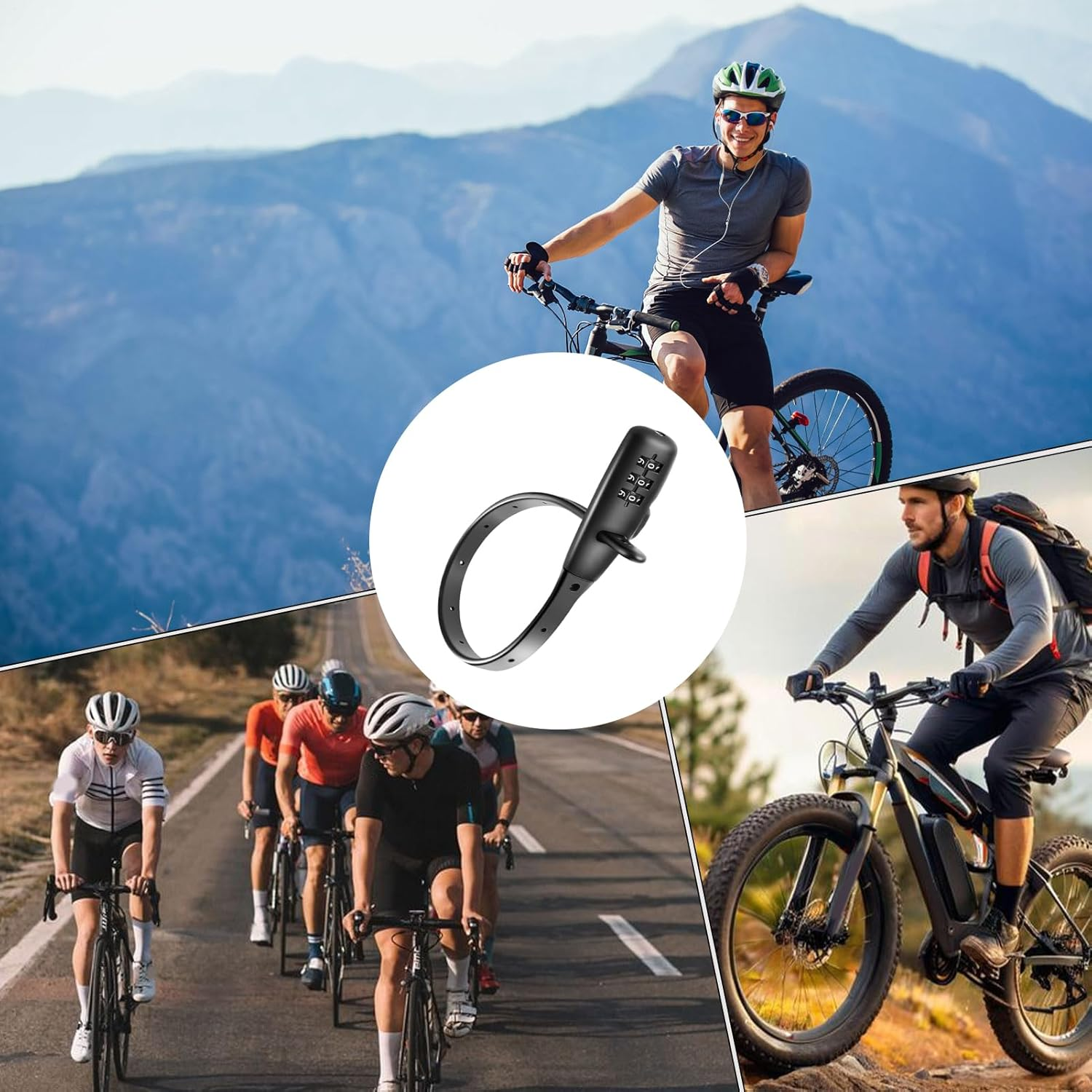 Zip Tie Lock Combination - Electric Scooter Lock with Combination - Adjustable Protective Anti-Theft Hardware for Door Skateboard Cabinet Scooters Stroller Refrigerator Gate - Regular Long Style image number 2