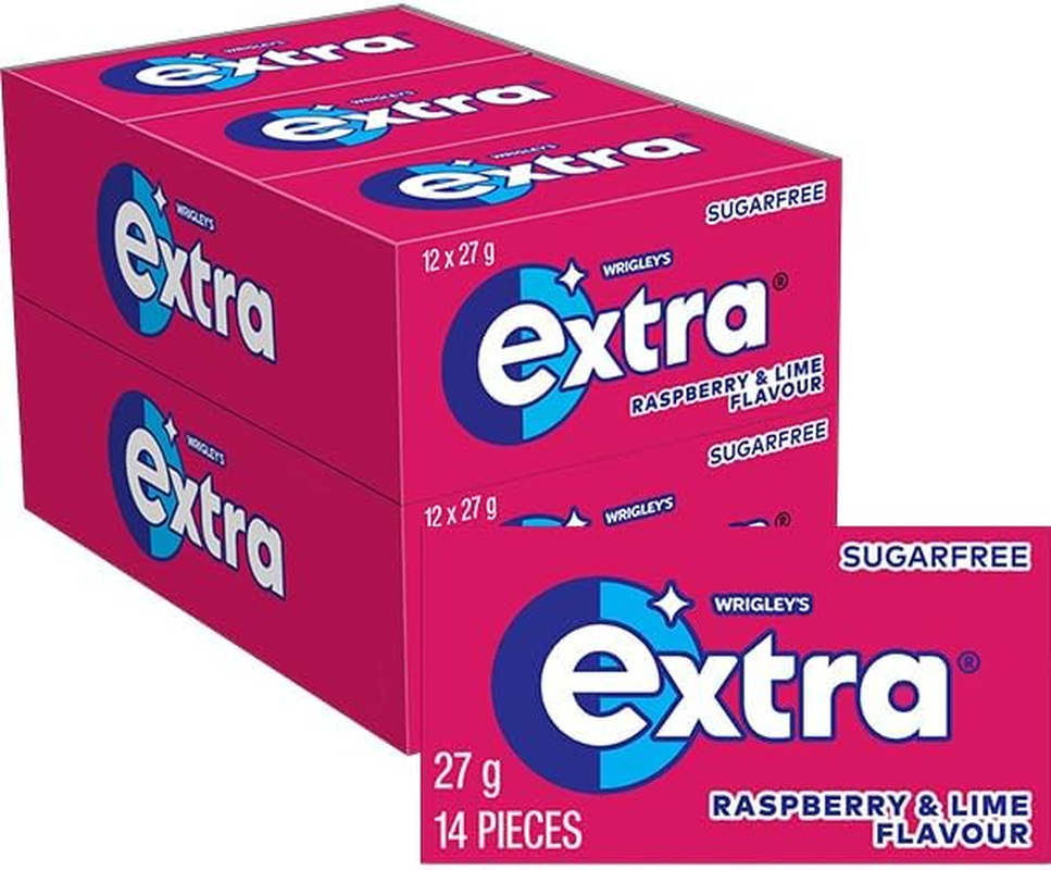 Extra Raspberry & Lime Sugar Free Chewing Gum 648 G (Pack of 24) image number 1