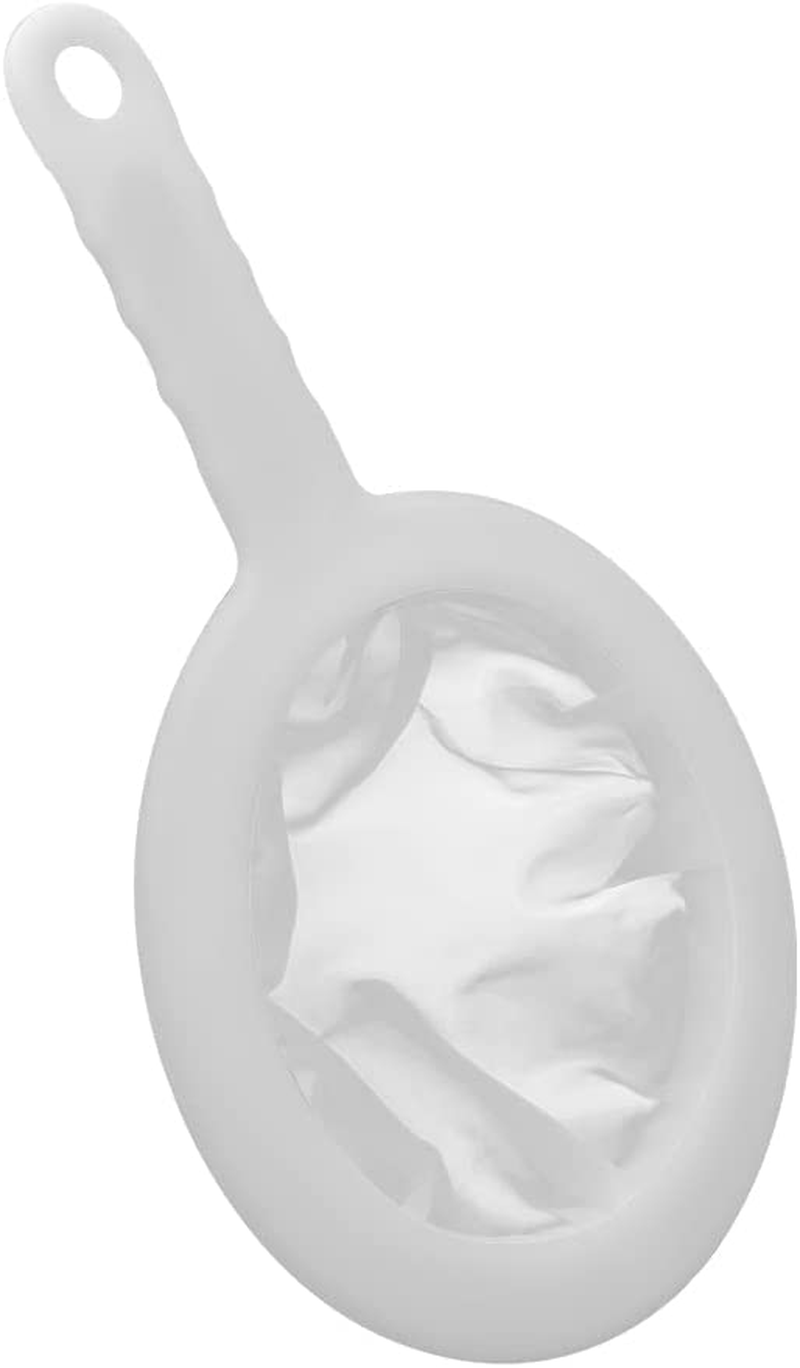 200 Mesh Food Filter Strainer, Reusable Fine Mesh Strainer, Nylon Mesh Sieve Plastic Food Strainer with Handle, Ideal for Filtering Coffee, Juice, Oils, Soy Milk