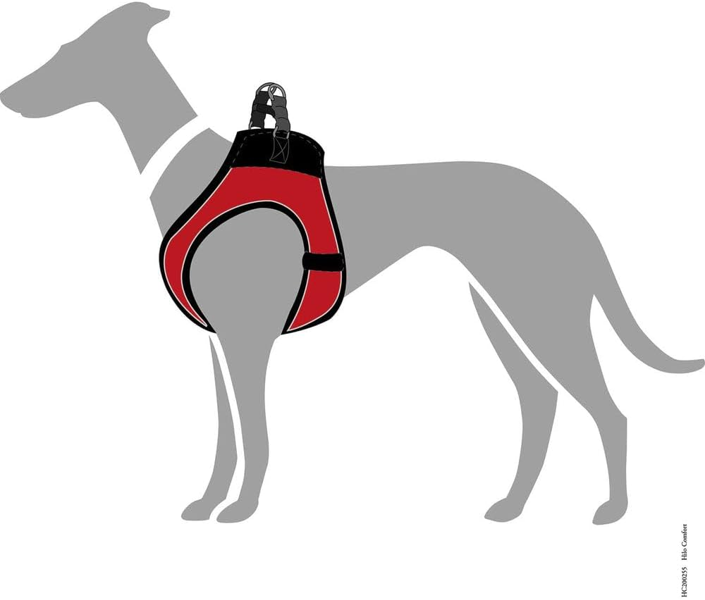 HUNTER Hilo Comfort Harness for Small Dogs, with Mesh Material and Reflective Elements,Red,Xs-S image number 3