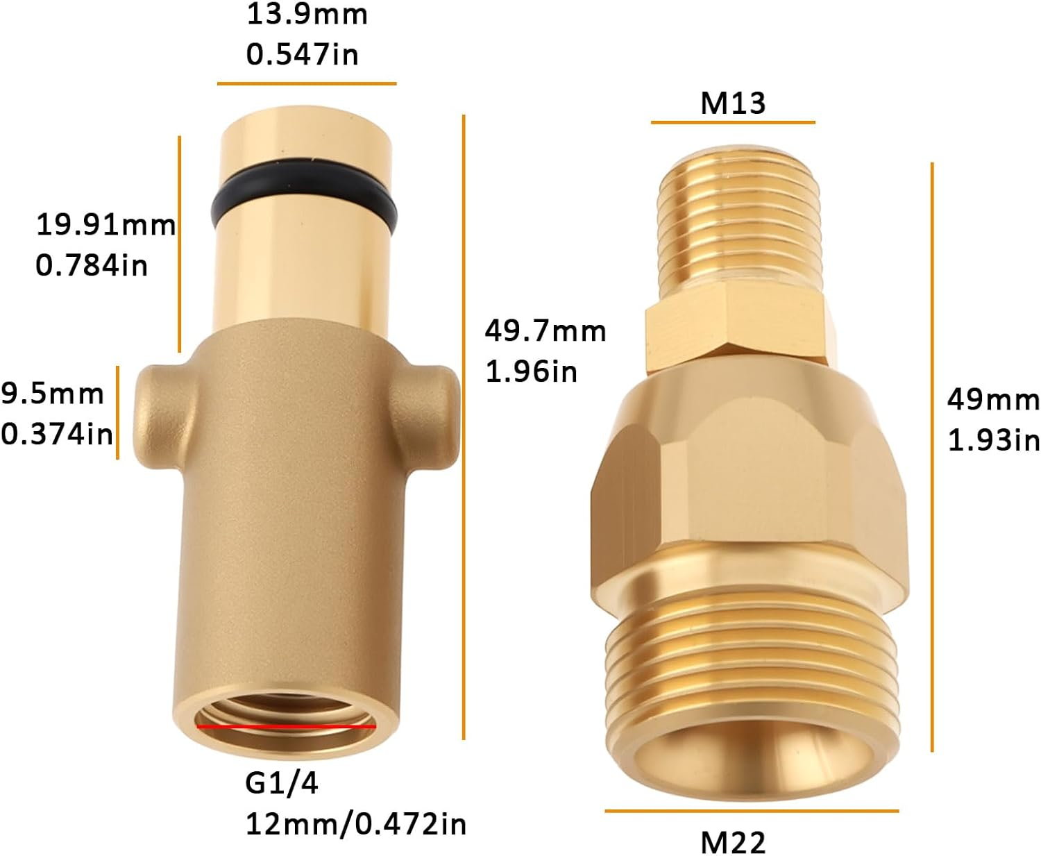 Create Idea Bayonet Adapter Compatible with Nilfisk Gerni Quick M22 AG for High Pressure Cleaner image number 2