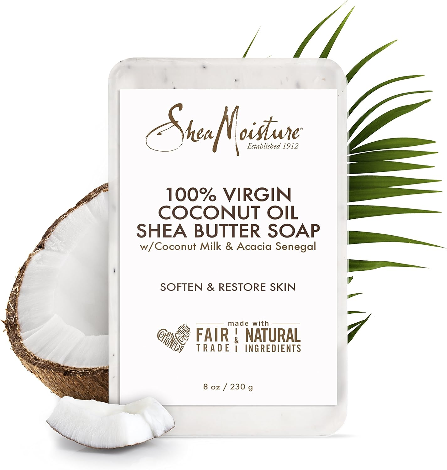 Shea Moisture 100% Virgin Coconut Oil Shea Butter Soap for Unisex, 322G image number 2