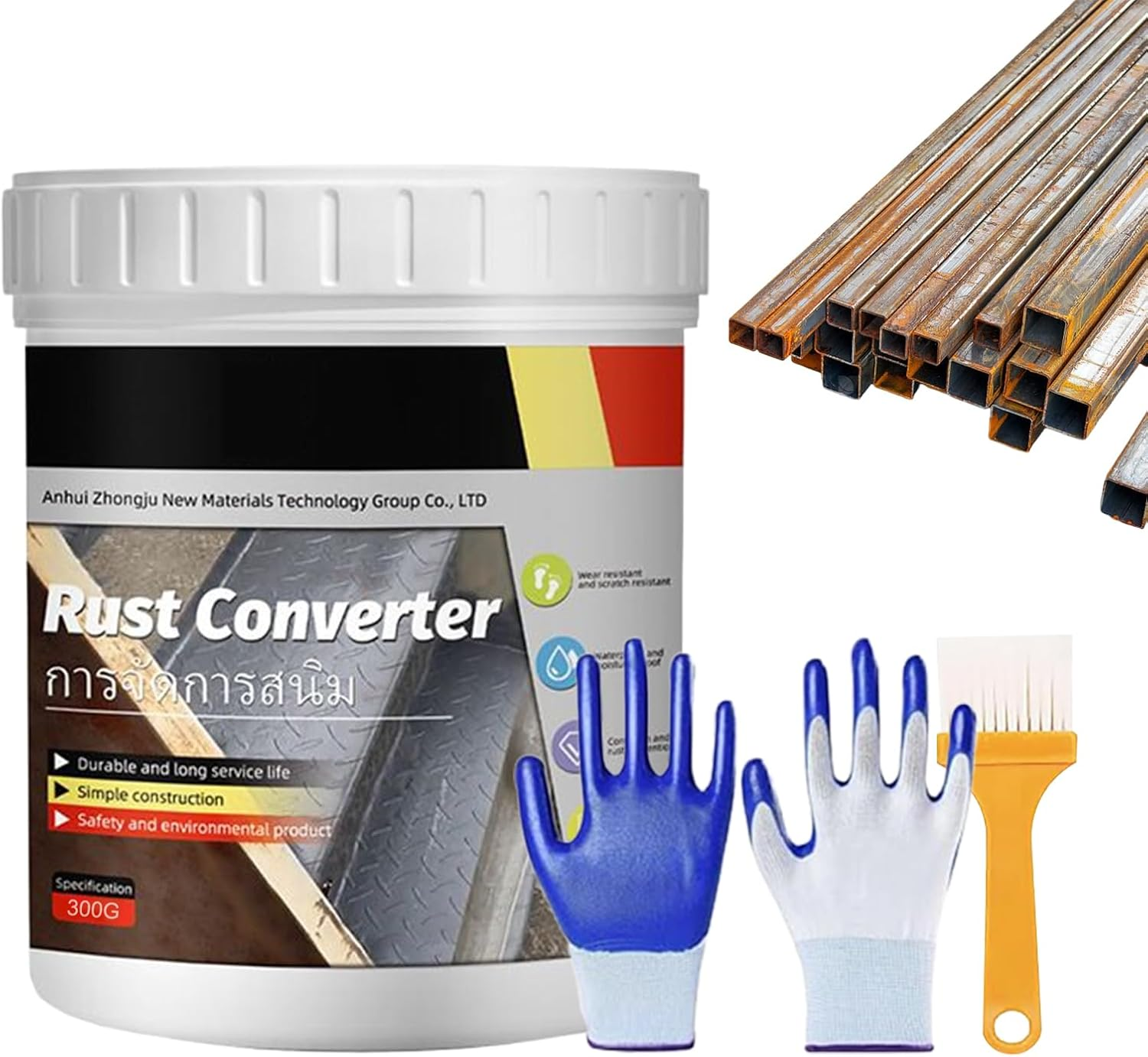 Rust Converter Paint | 300G Metal Rust Preventive Paint,Protective Dissolver Primer Coating Automotive Vehicles Grills Boat Chassis Truck Bolts Car